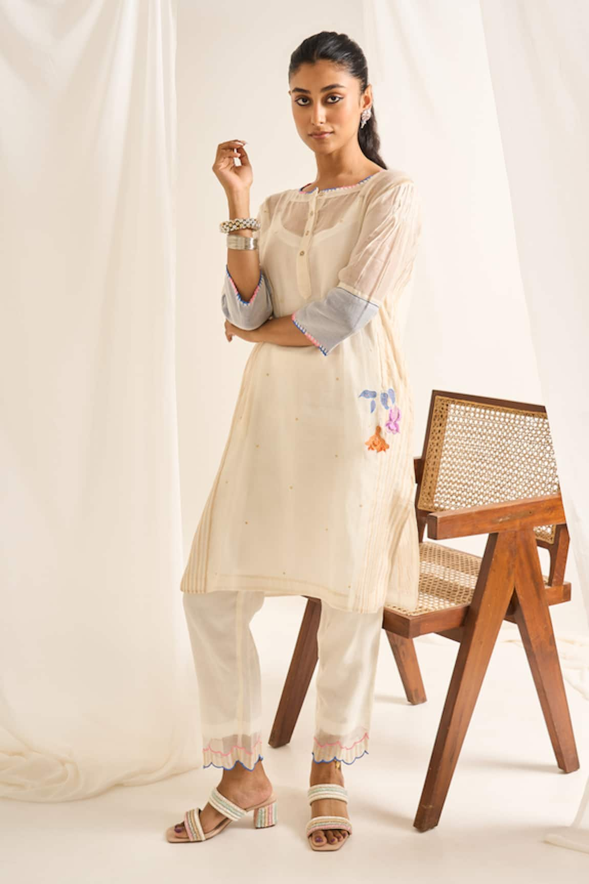 Himani Punatar Tulip Bird Paradise Embroidered Kurta Set