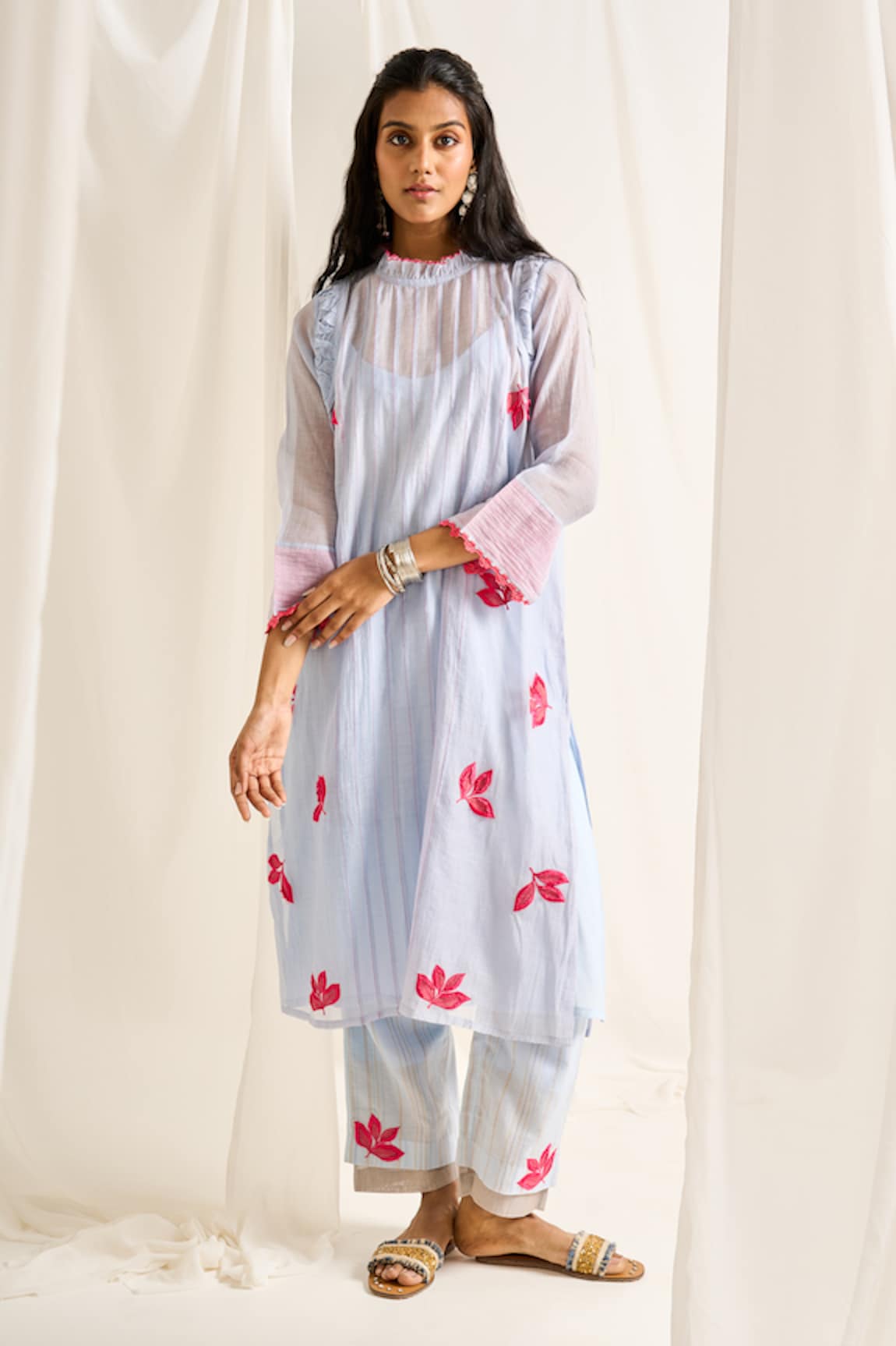 Himani Punatar Leafy Luna Patchwork Kurta With Pant