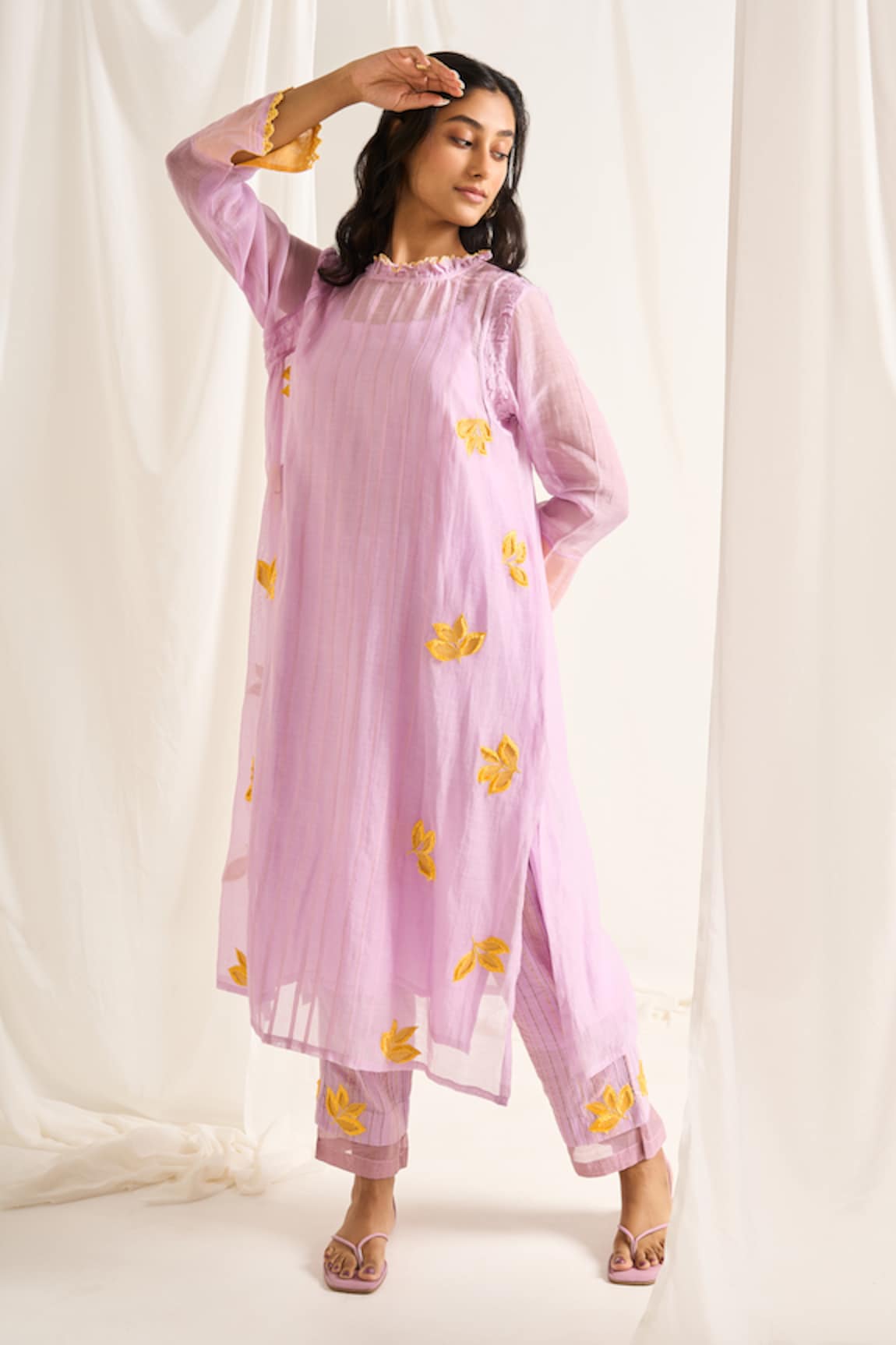 Himani Punatar Leafy Luna Paradise Patchwork Kurta With Pant