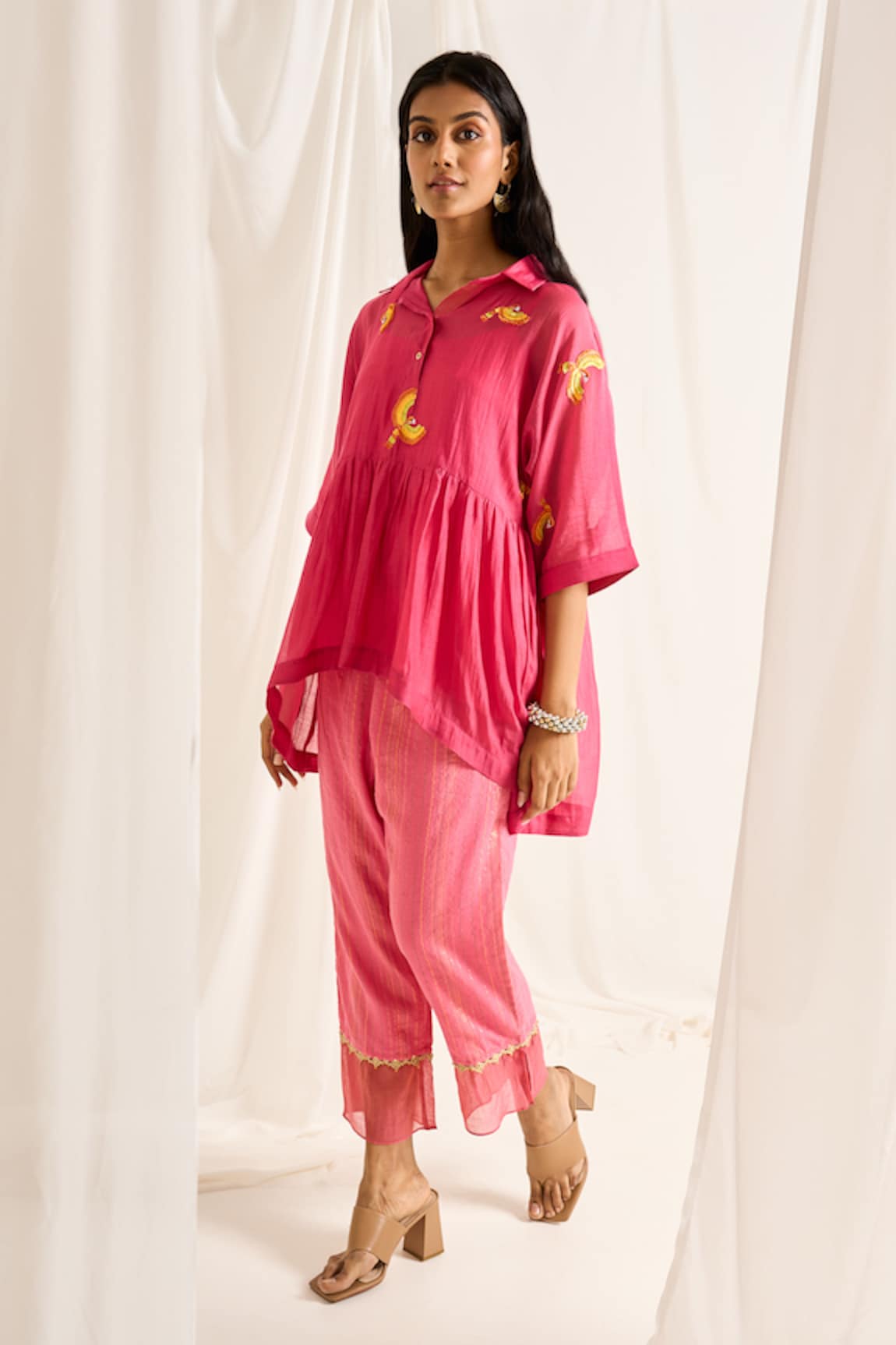 Himani Punatar Popat Udd Bird Embroidered Tunic With Pant