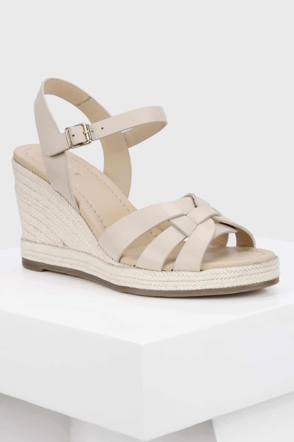 OROH Yute Leather Criss Cross Strap Wedges