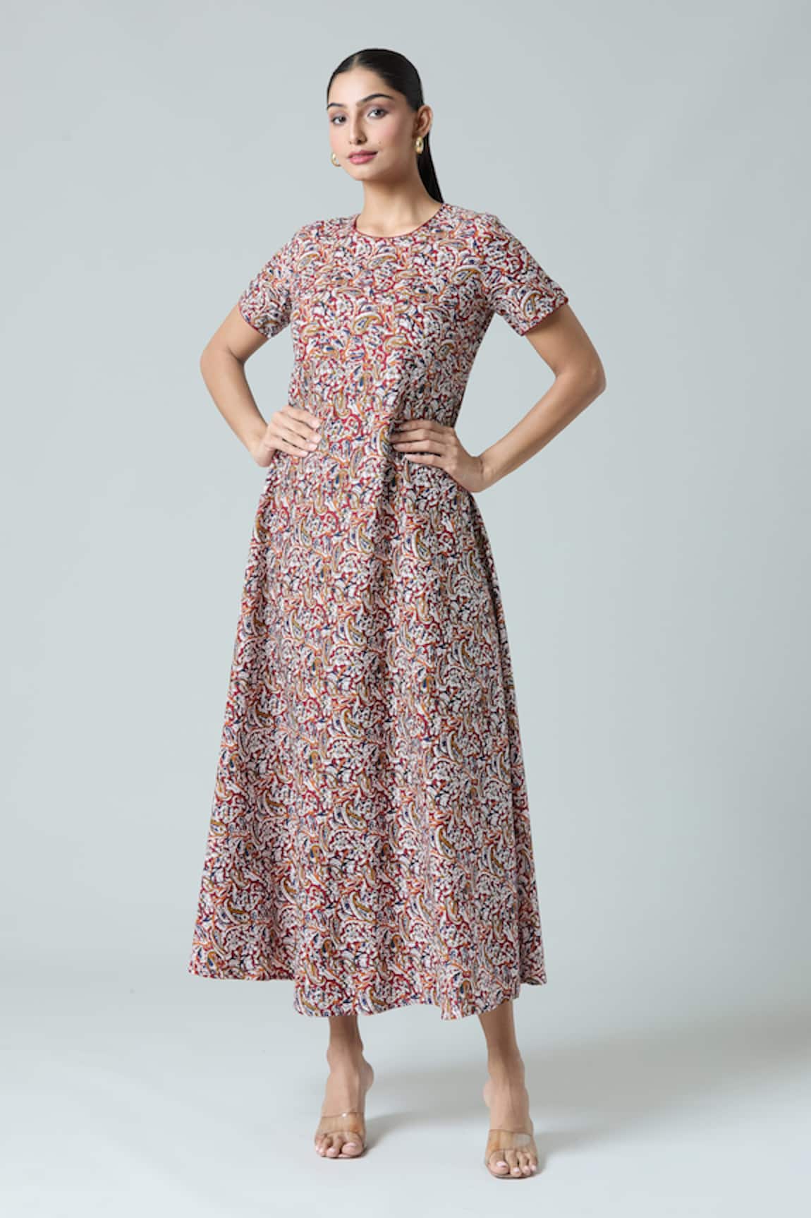 Naintara Bajaj Floral Paisley Print Dress 