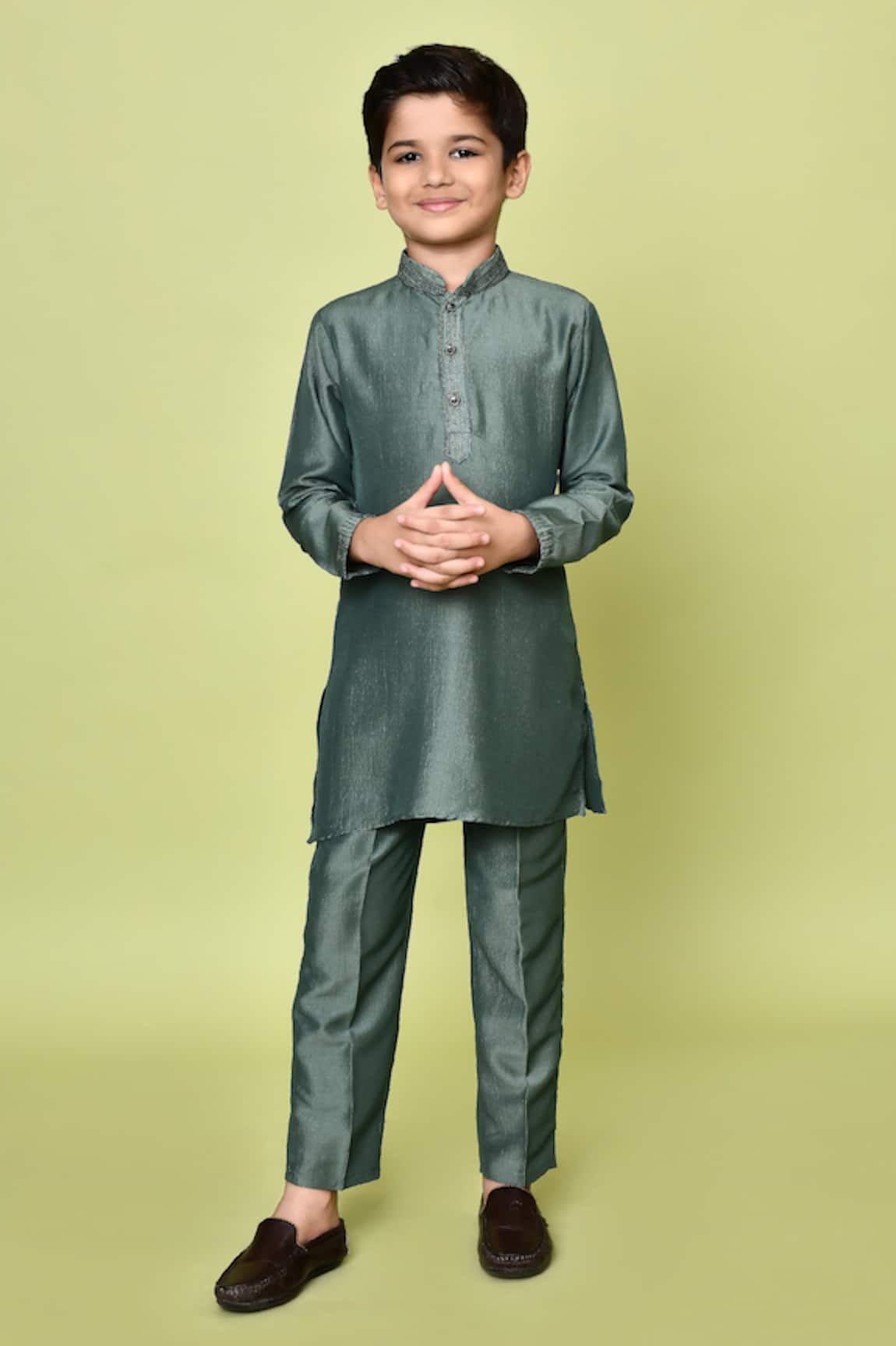 Samyukta Singhania Zari Embroidered Kurta & Nehru Jacket Set 
