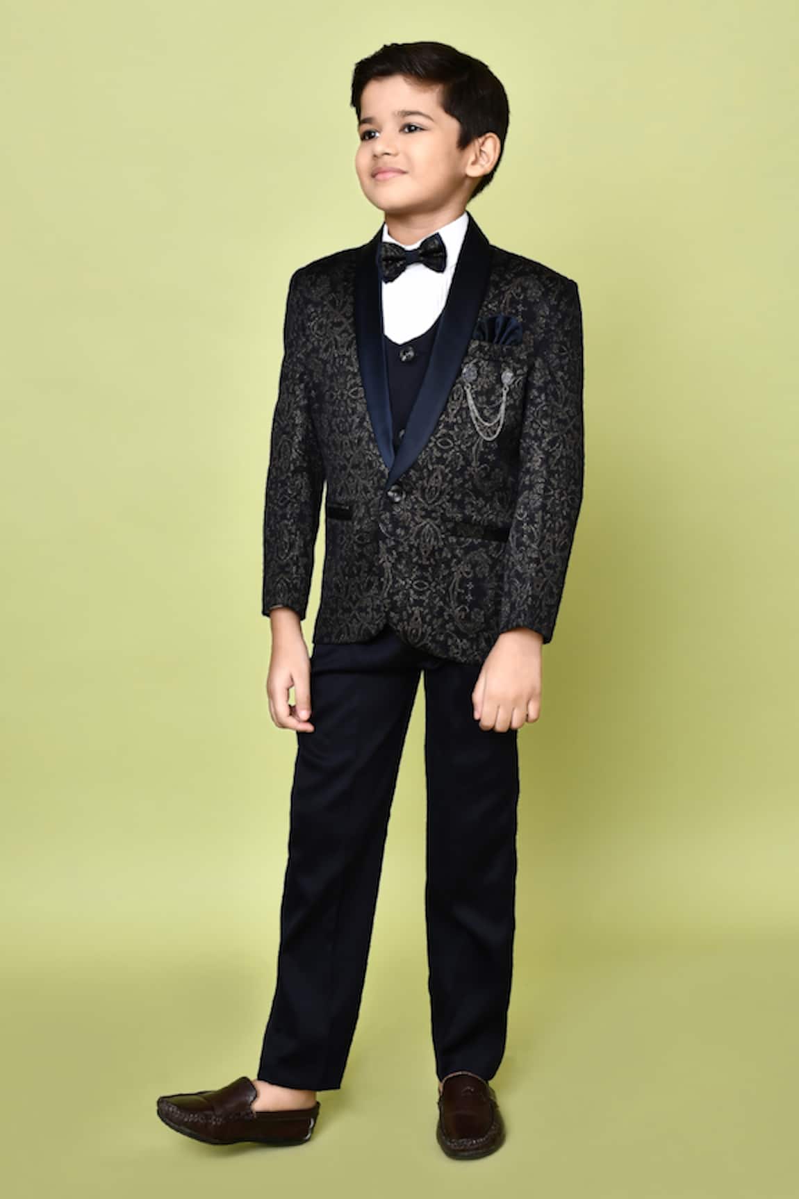 Petite Pomme Fleur Print Coat & Pant Set 