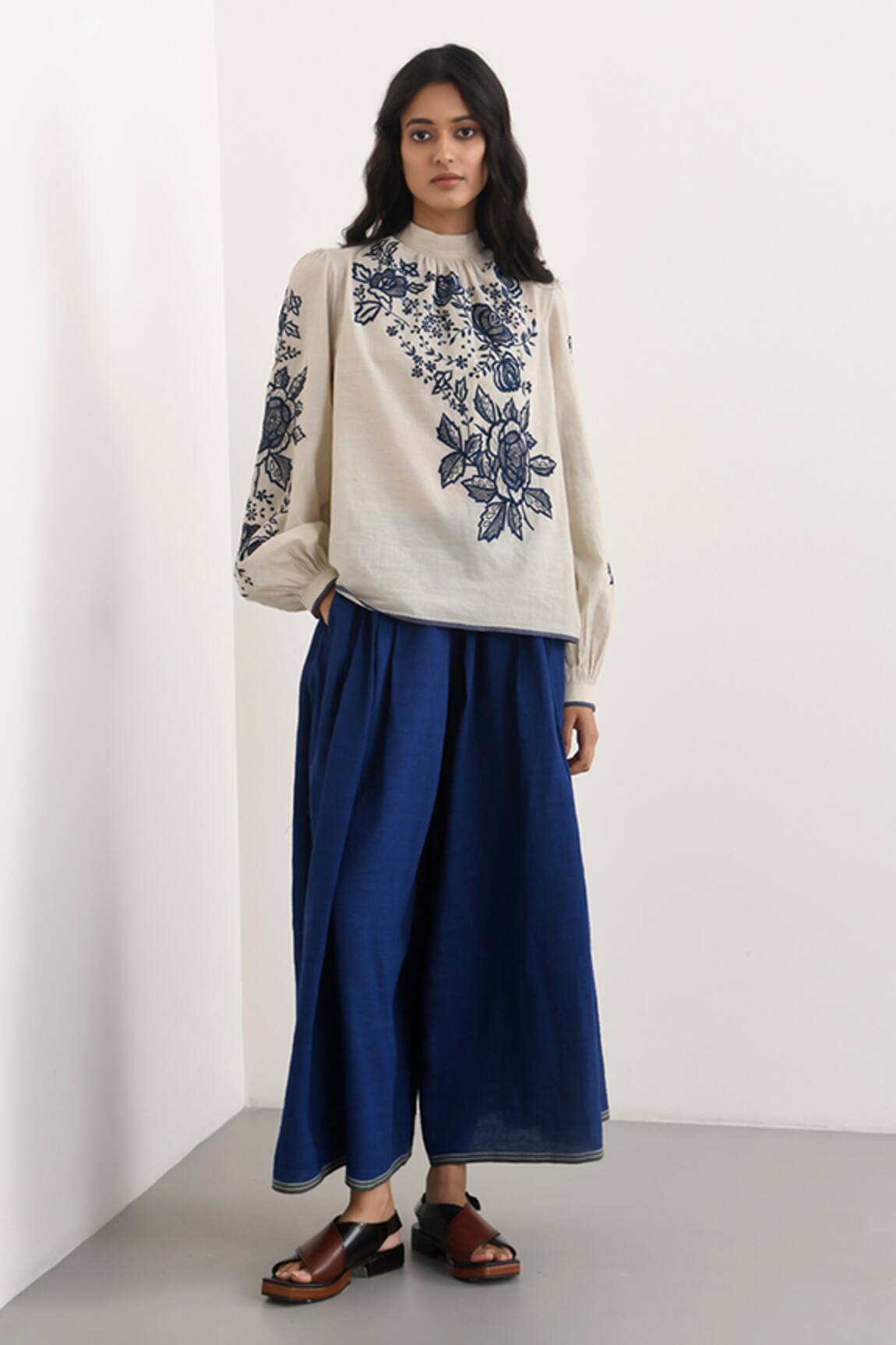 Payal Pratap Avezanno Floral Embroidered Top