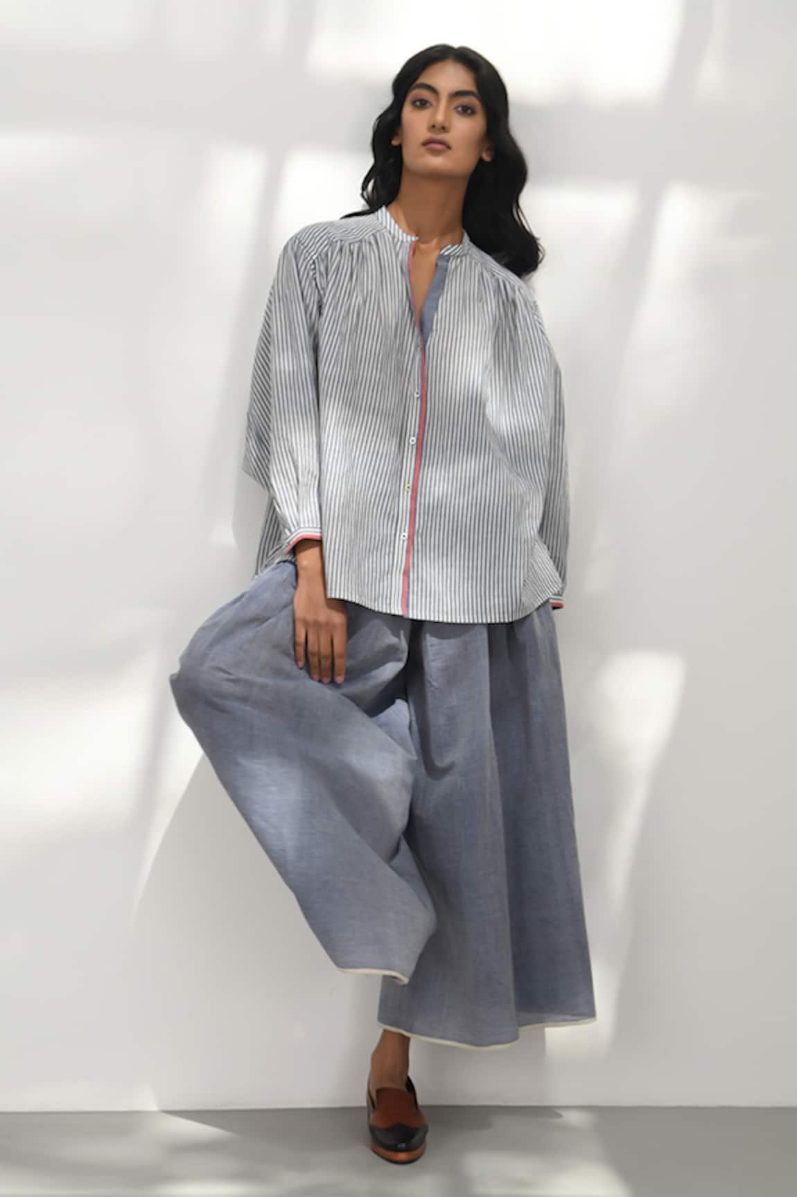 Payal Pratap Oio Striped Print Shirt 