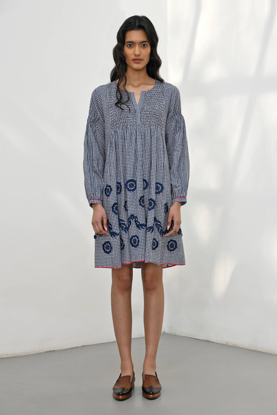 Payal Pratap Demian Checkered Print Dress