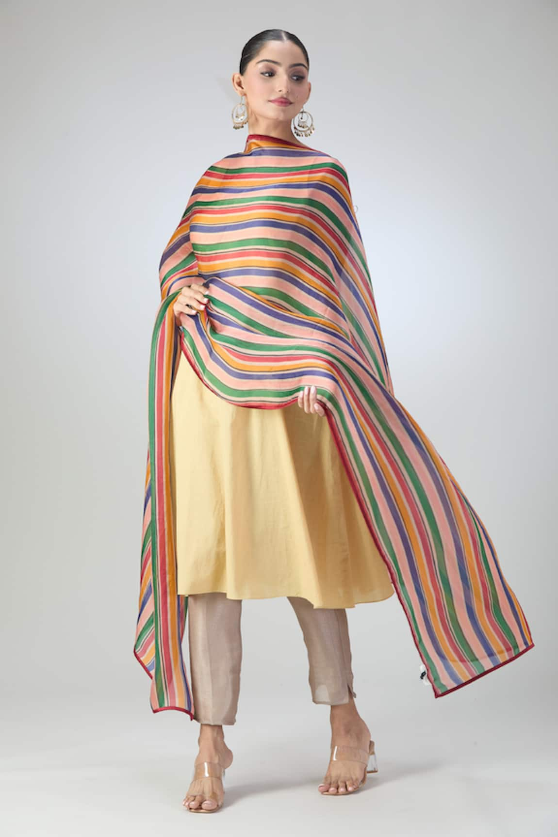 Kshitij Jalori Amer Striped Print Dupatta