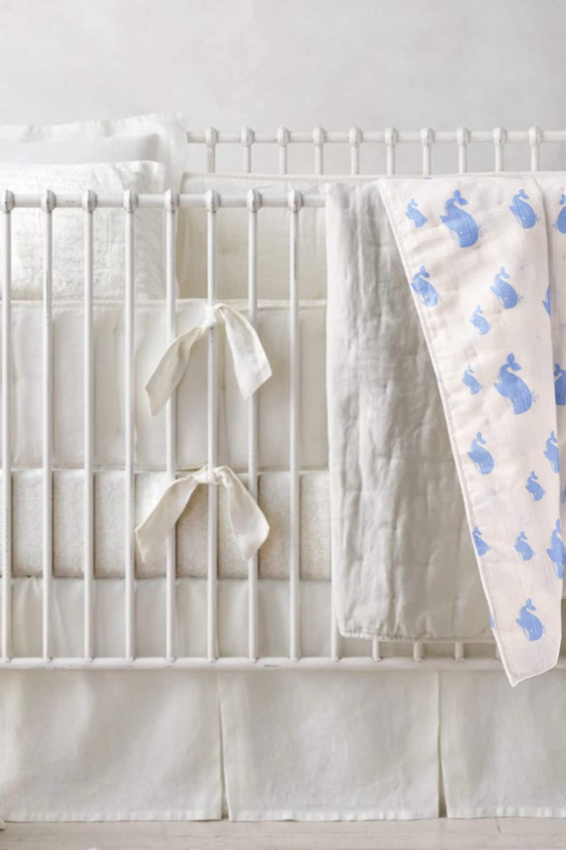 The Baby Atelier Whale Print Baby Quilt