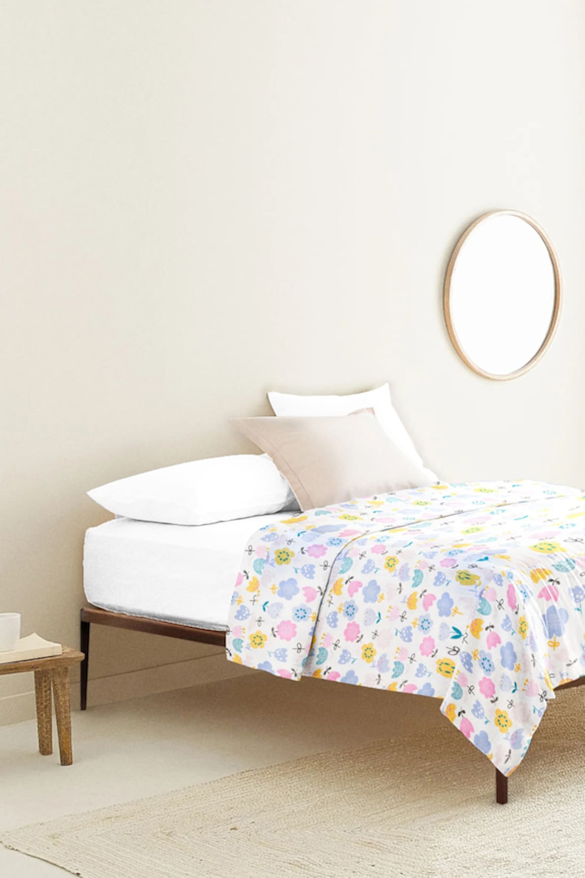 The Baby Atelier Whimsical Flowers Print Junior Bed Cover