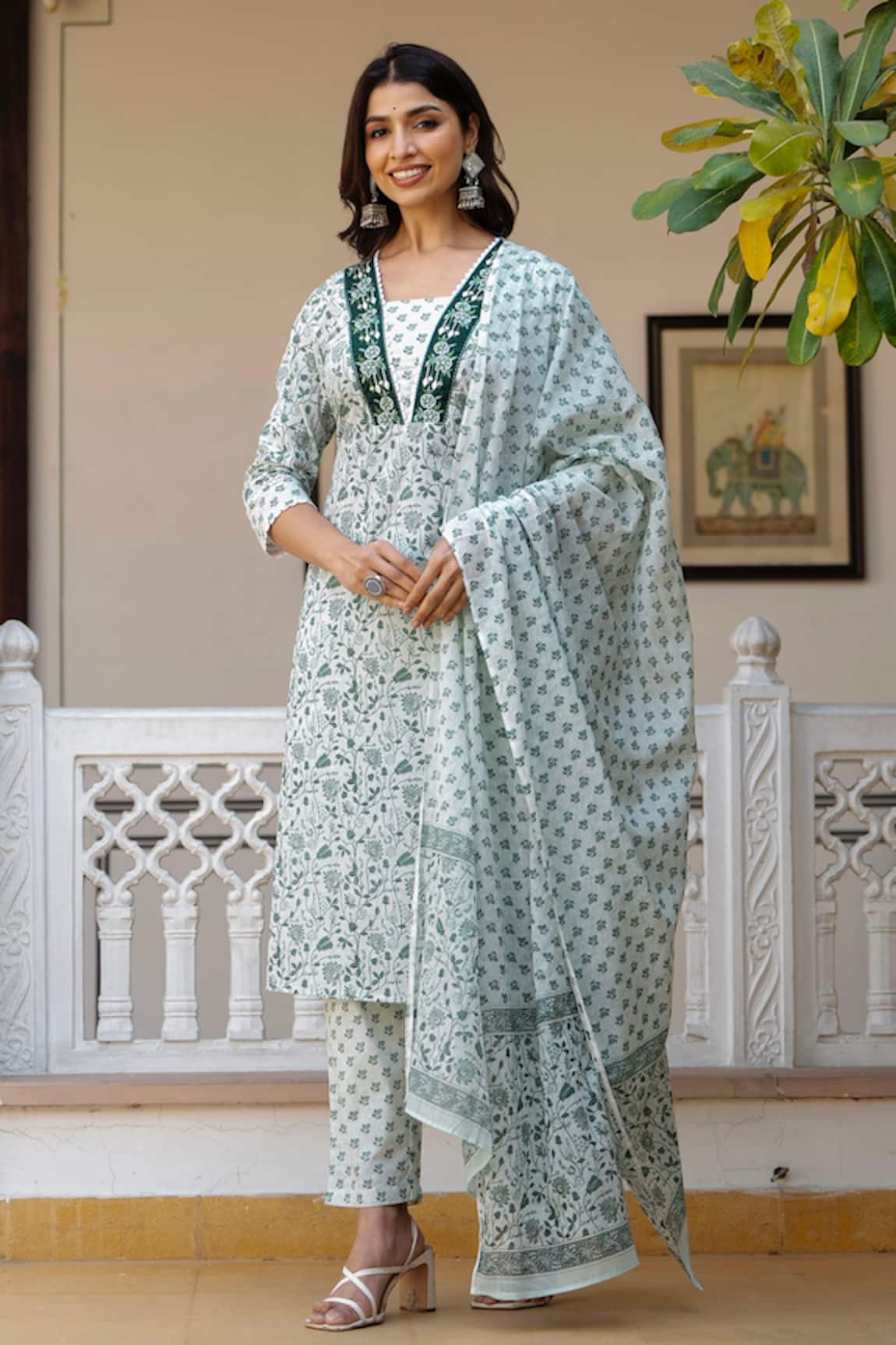 Kohsh Gulbahar Print Kurta Pant Set