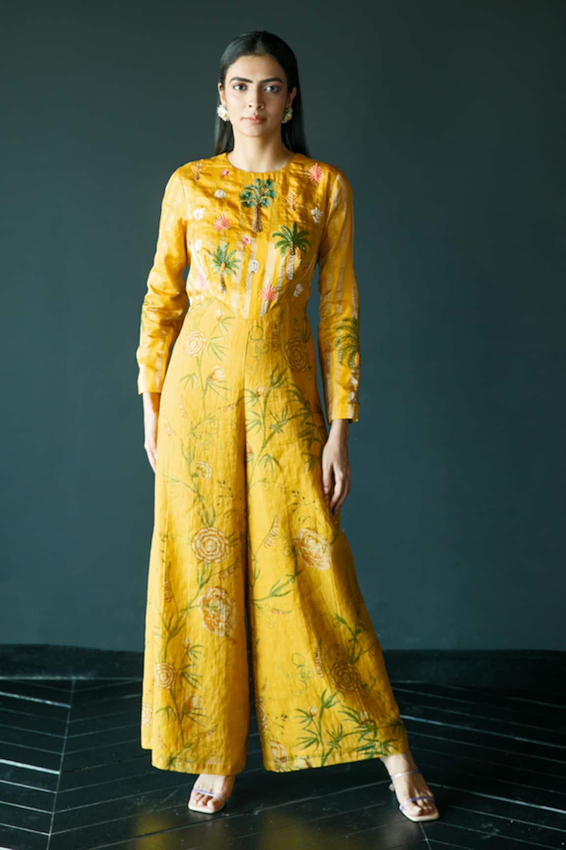 Shachi Sood Floral Embroidered Jumpsuit