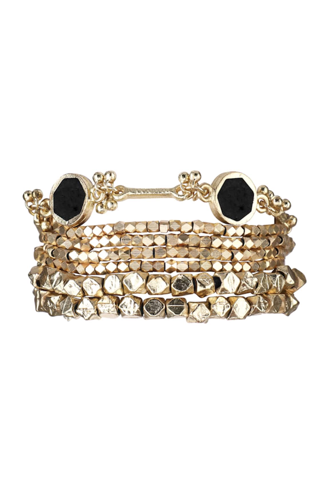 House Of Tuhina Gold Plated Multi Layer Bracelet