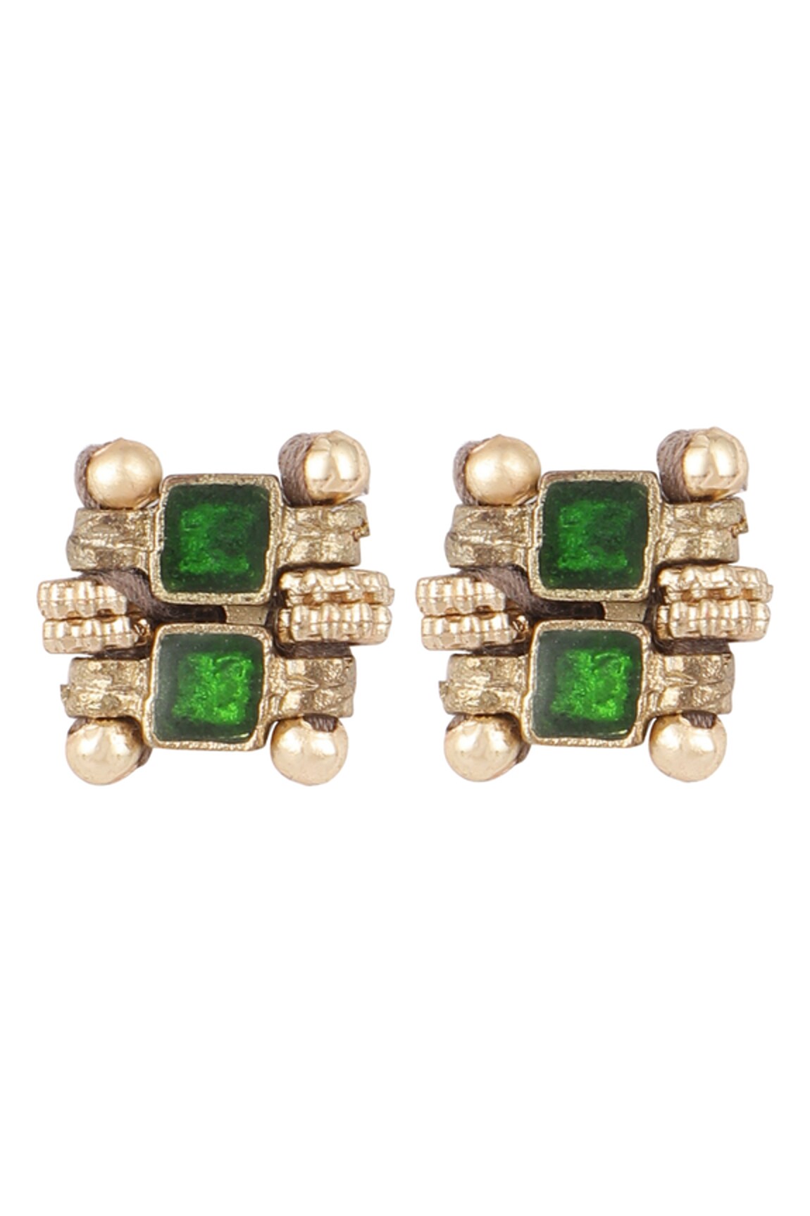 House Of Tuhina Enamelled Falak Stud Earrings