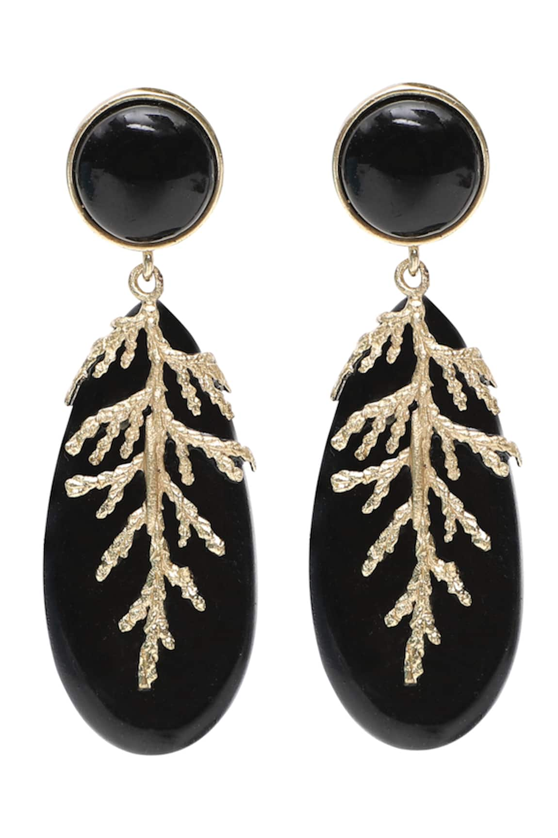 House Of Tuhina Leaf Drop Earrings