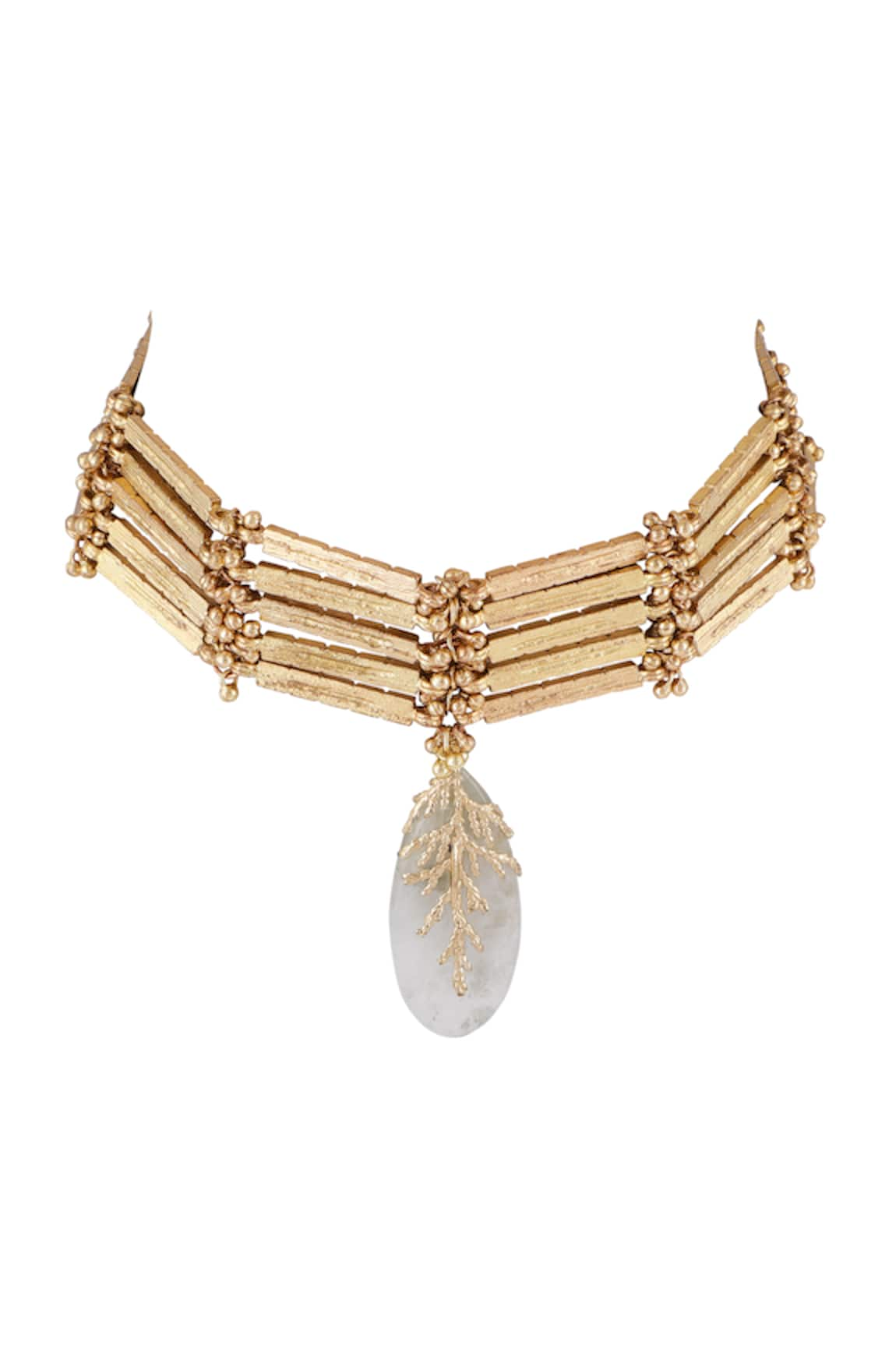 House Of Tuhina Stone Embellished Choker Necklace