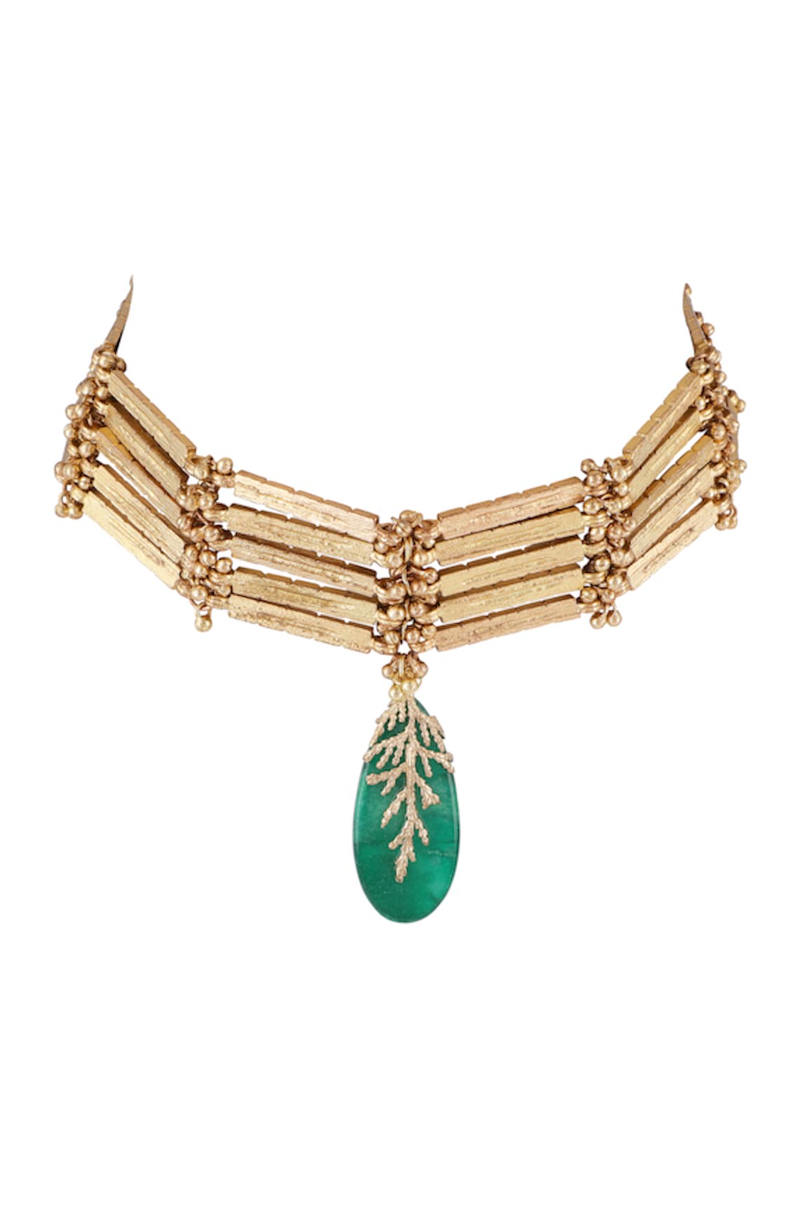 House Of Tuhina Stone Embellished Choker Necklace