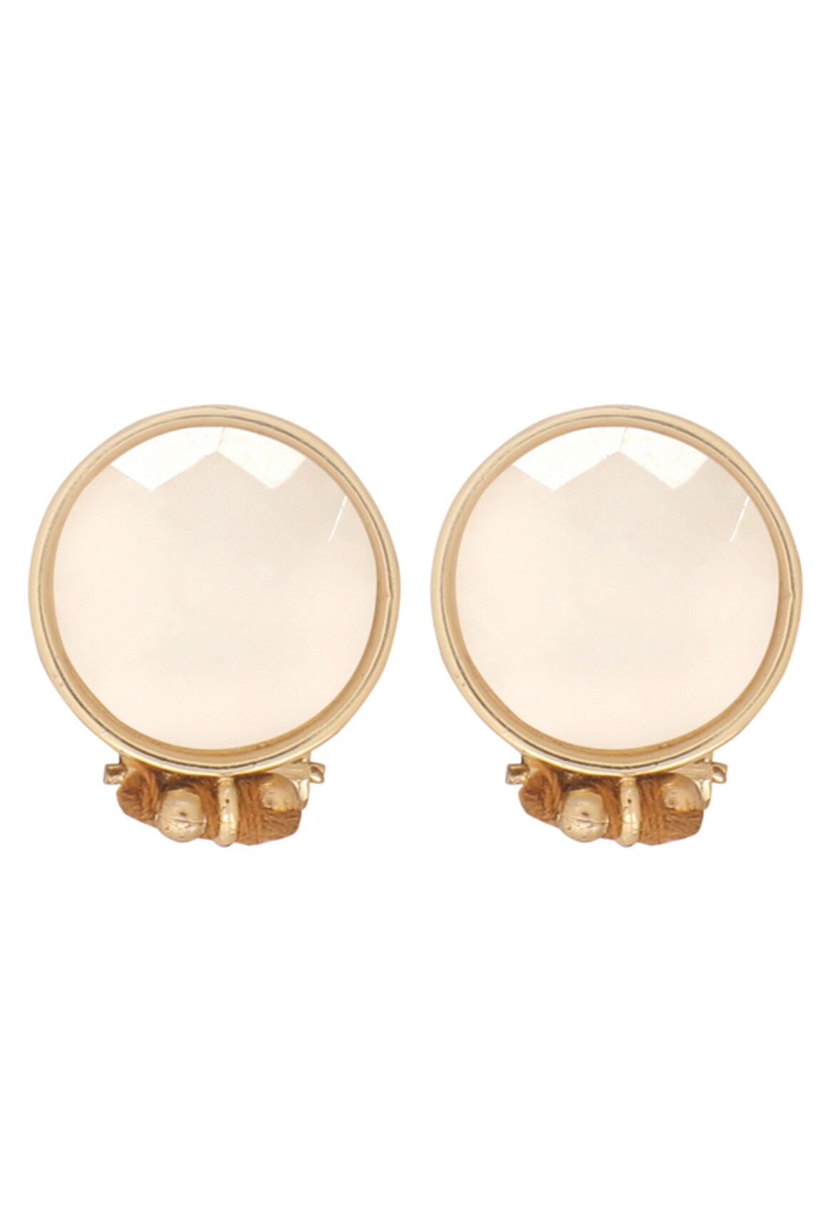 House Of Tuhina Stone Embellished Round Stud Earring