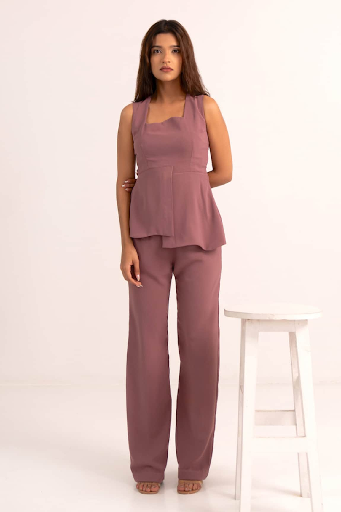 Kritika Madan Label Asymmetric Top & Pant Set