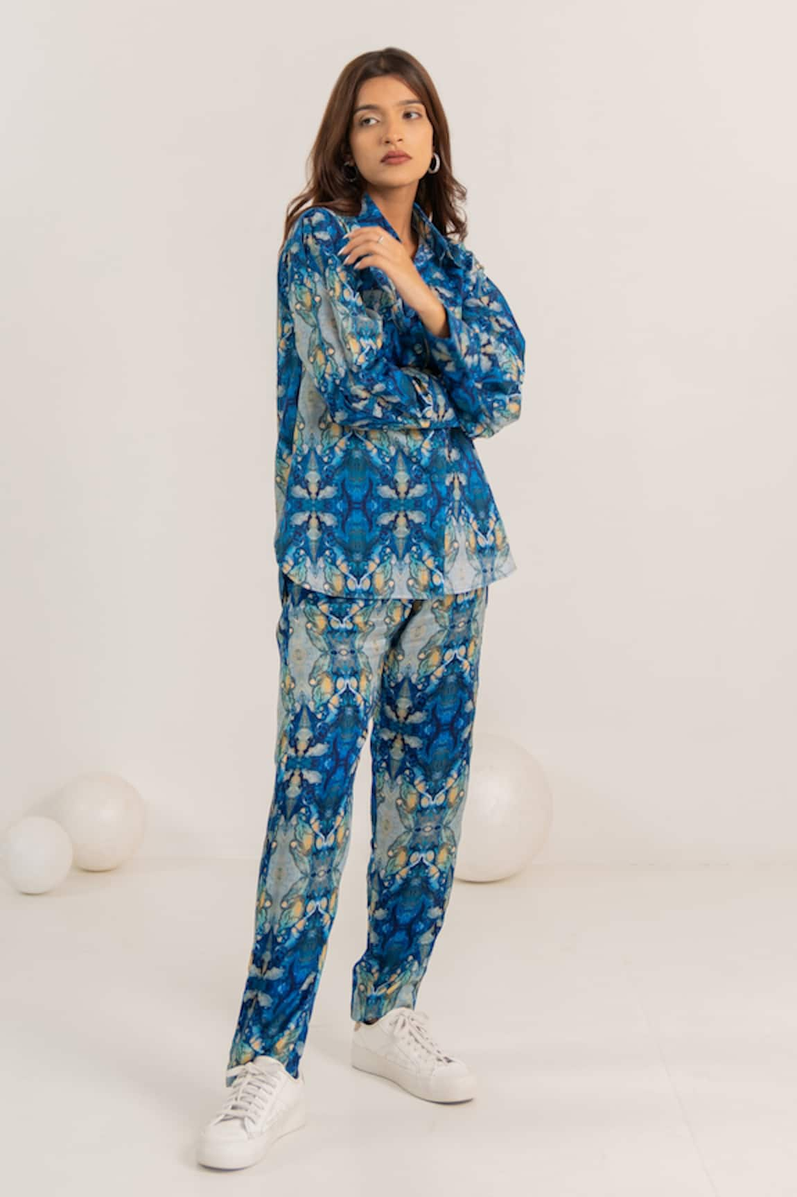 Kritika Madan Label Abstract Print Shirt & Pant Set