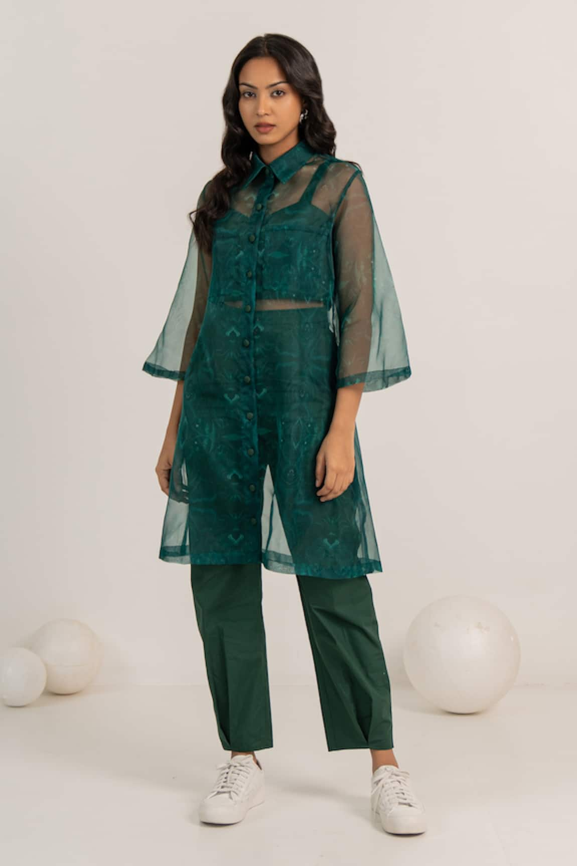 Kritika Madan Label Printed Long Shirt Pant Set