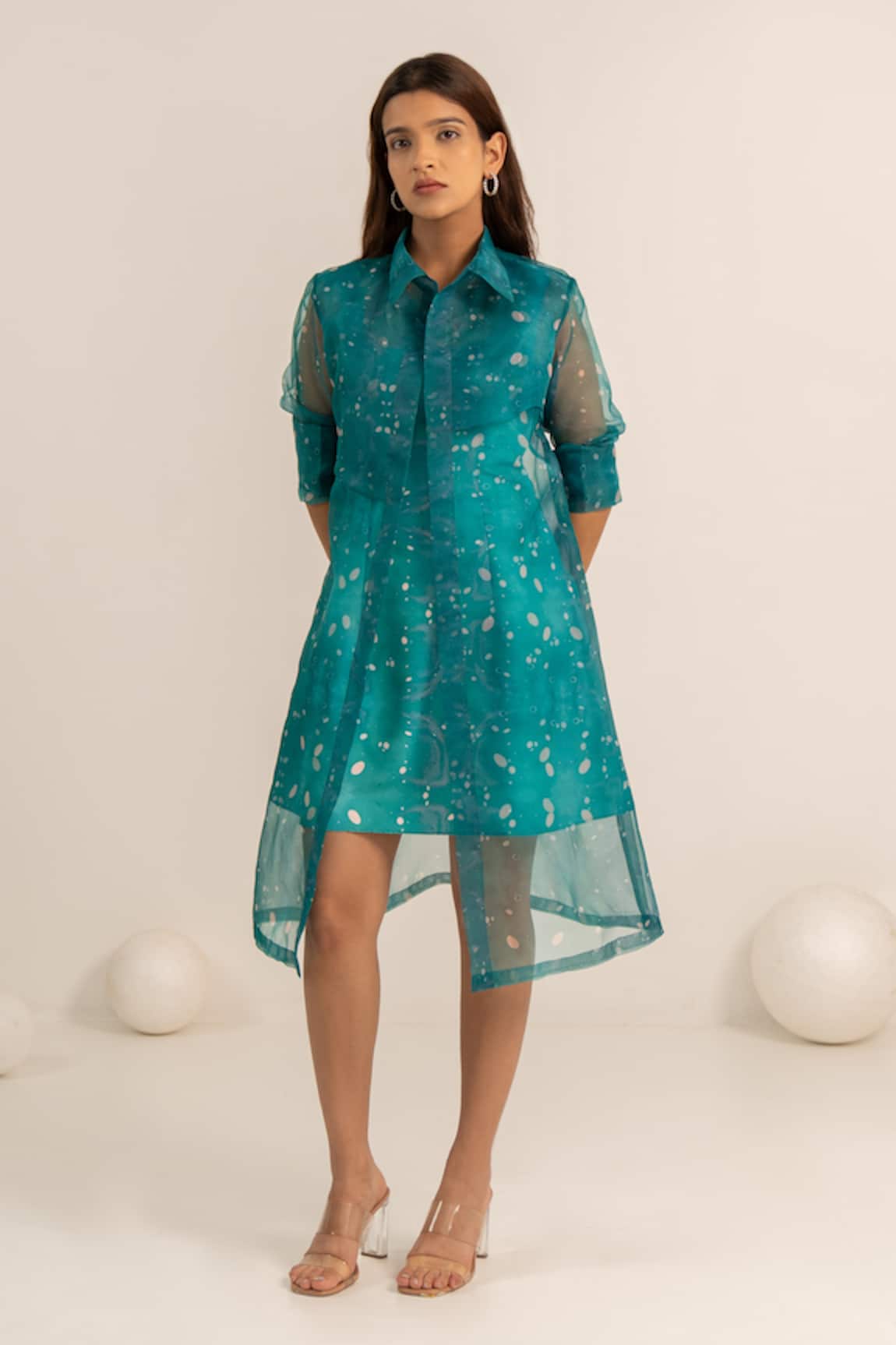 Kritika Madan Label Printed Short Dress With Jacket