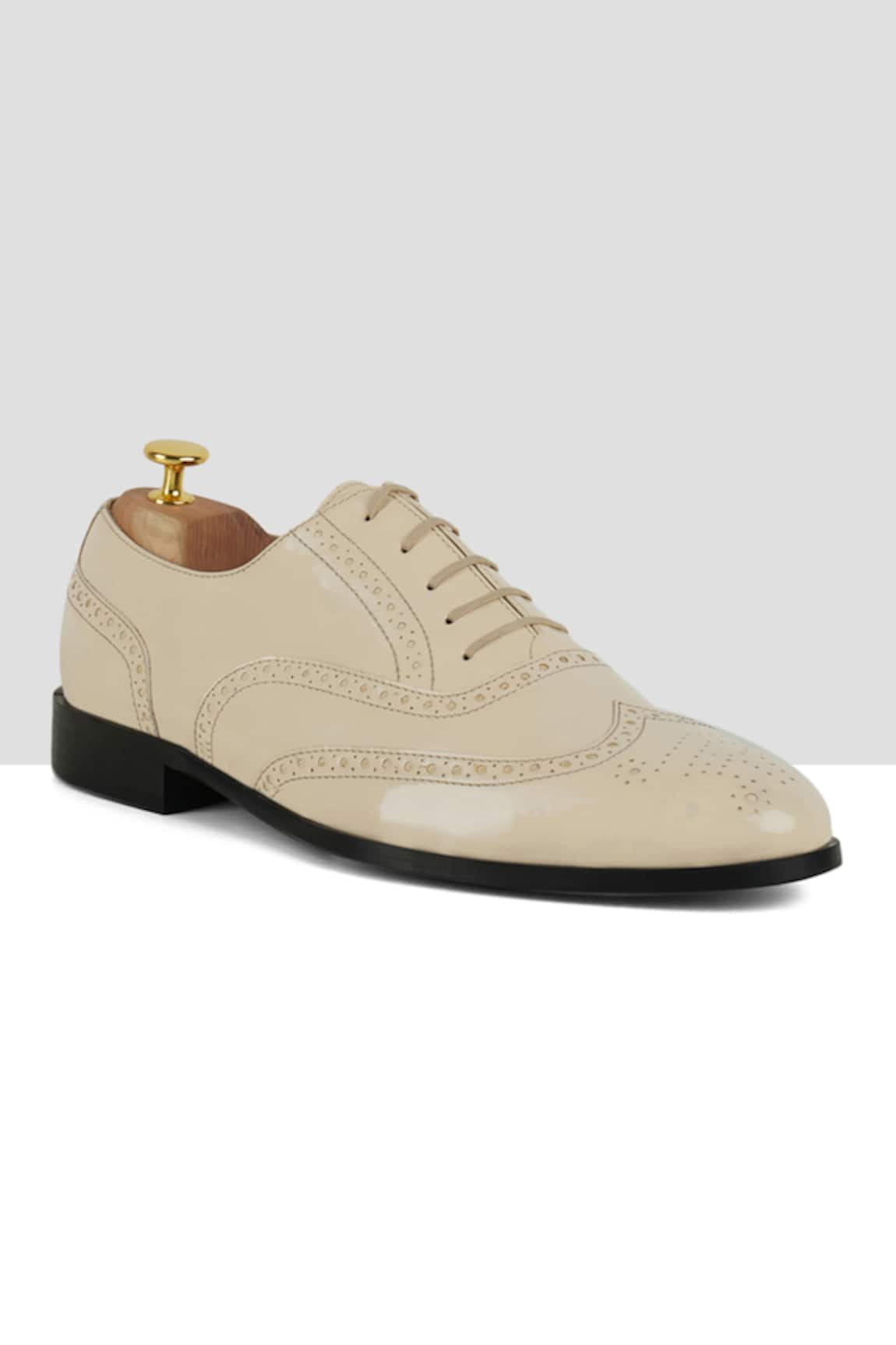 Ankit V Kapoor Solid Brogue Shoes