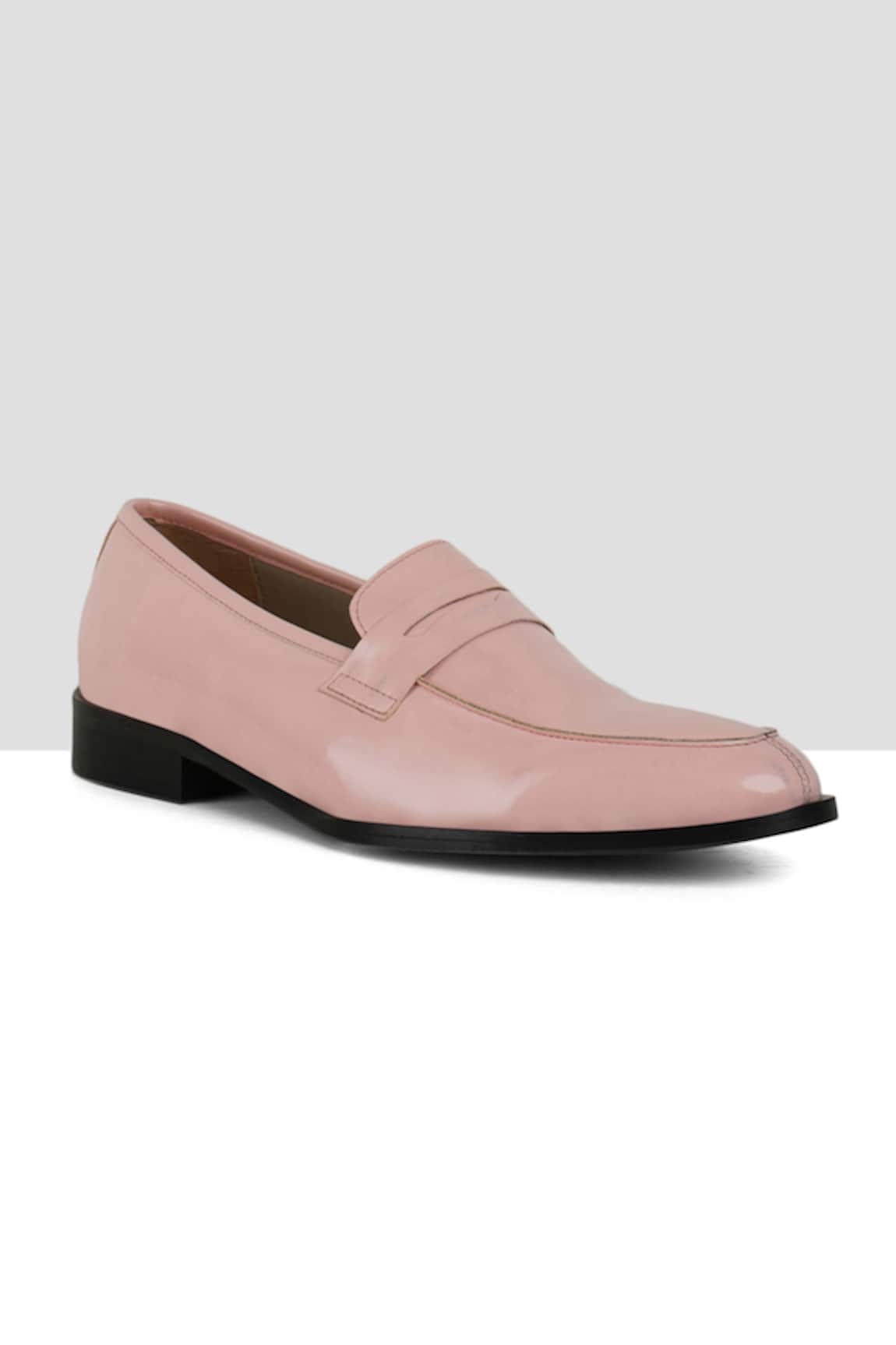 Ankit V Kapoor Almond Toe Plain Penny Loafers