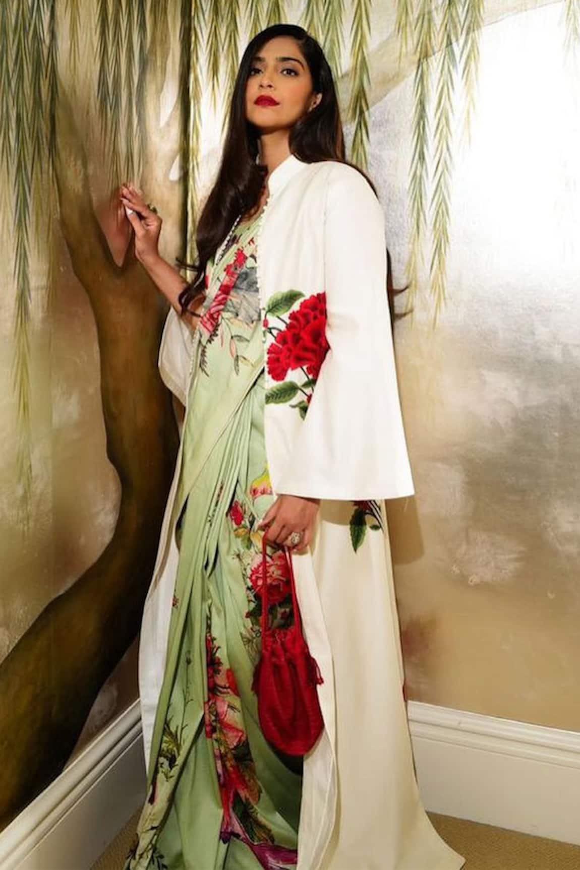 Rohit Bal Floral Resham Embroidered Long Jacket