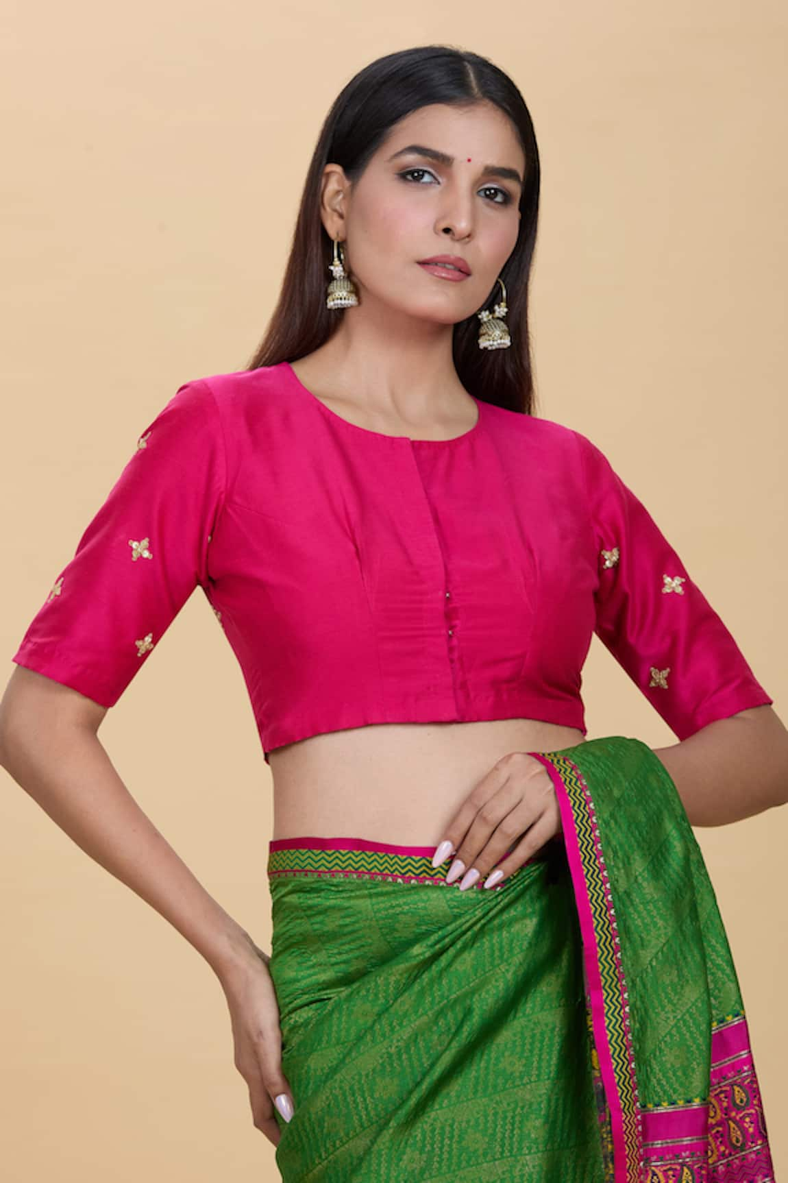 Kalakaari By Sagarika Marodi Hand Embroidered Saree Blouse