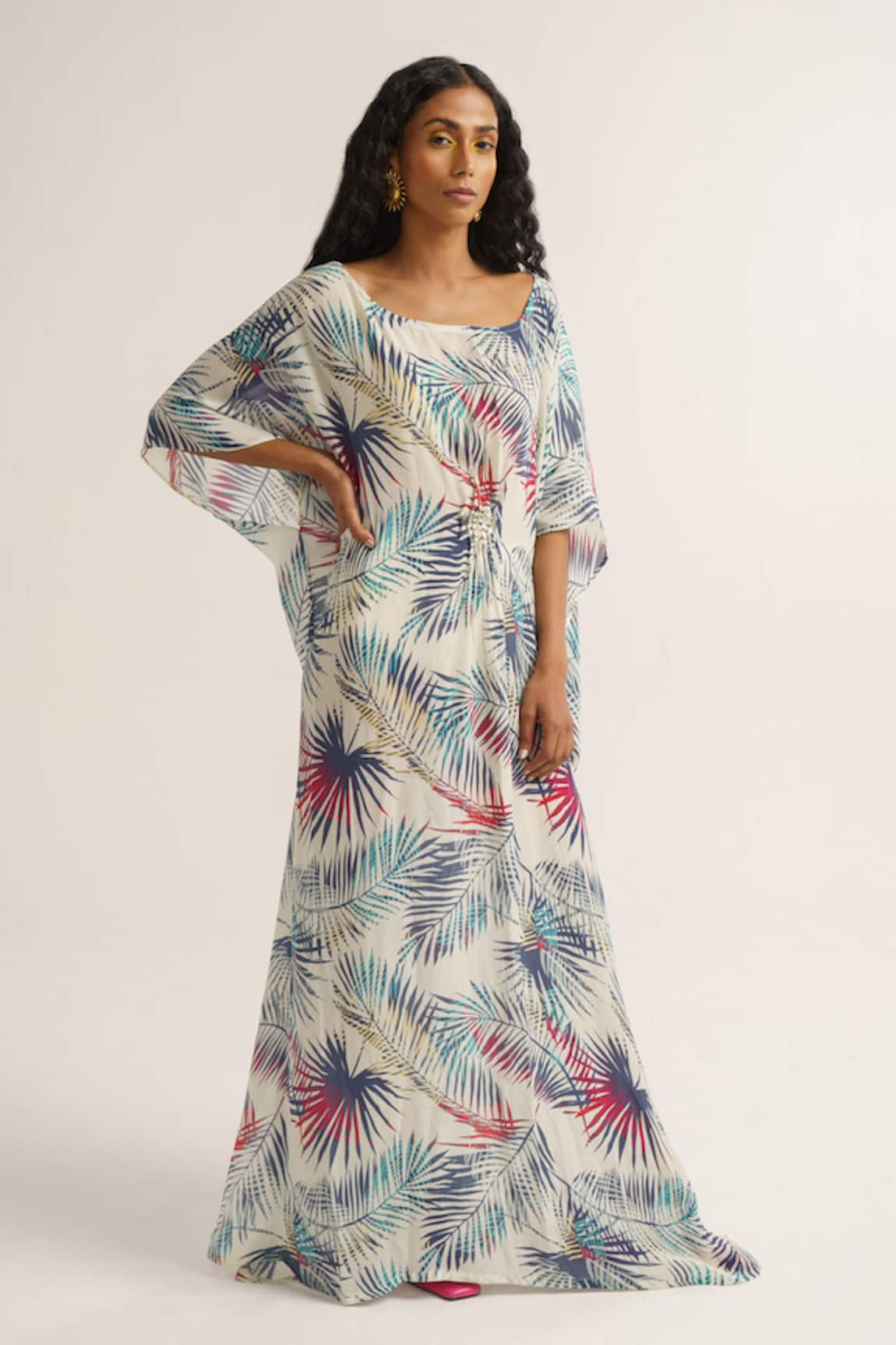 Vishala Shree Squill Tropical Print Kaftan