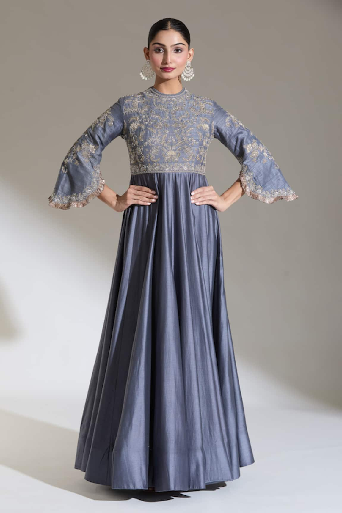 JAYANTI REDDY Dori Embroidered Anarkali