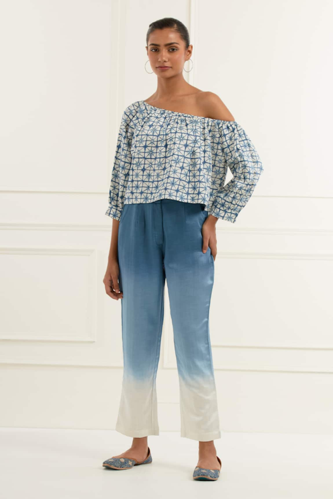 Kamaltaas Starlet Bloom Print Top With Ombre Trouser