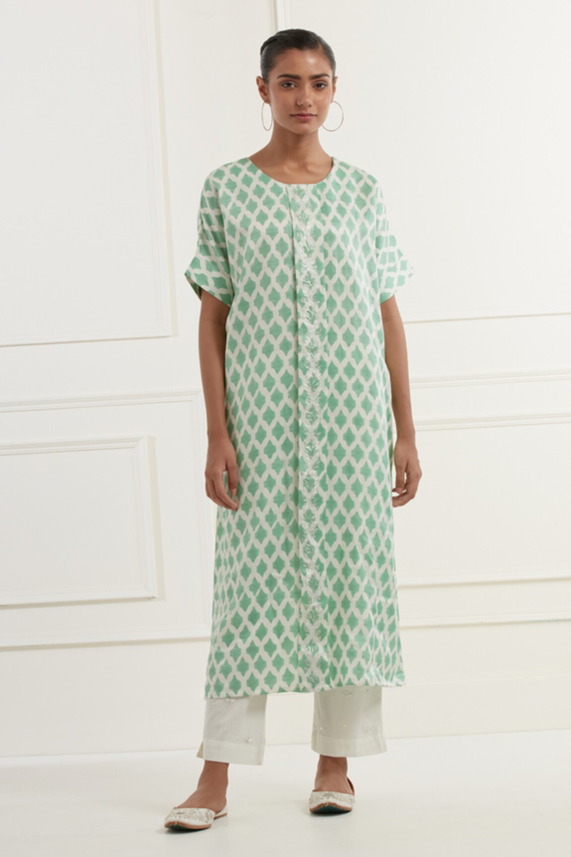 Kamaltaas Geometric Block Print Kurta