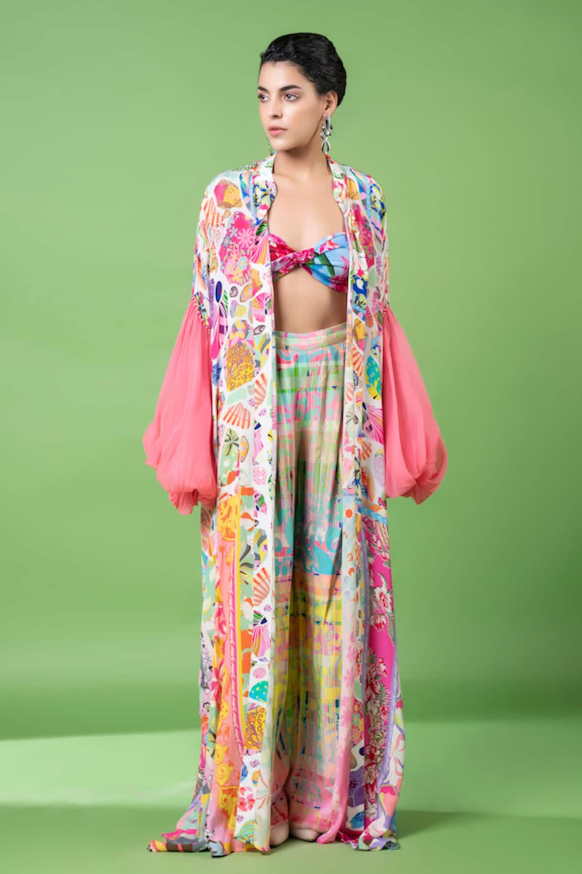 Siddhartha Bansal Floral Abstract Print Shrug