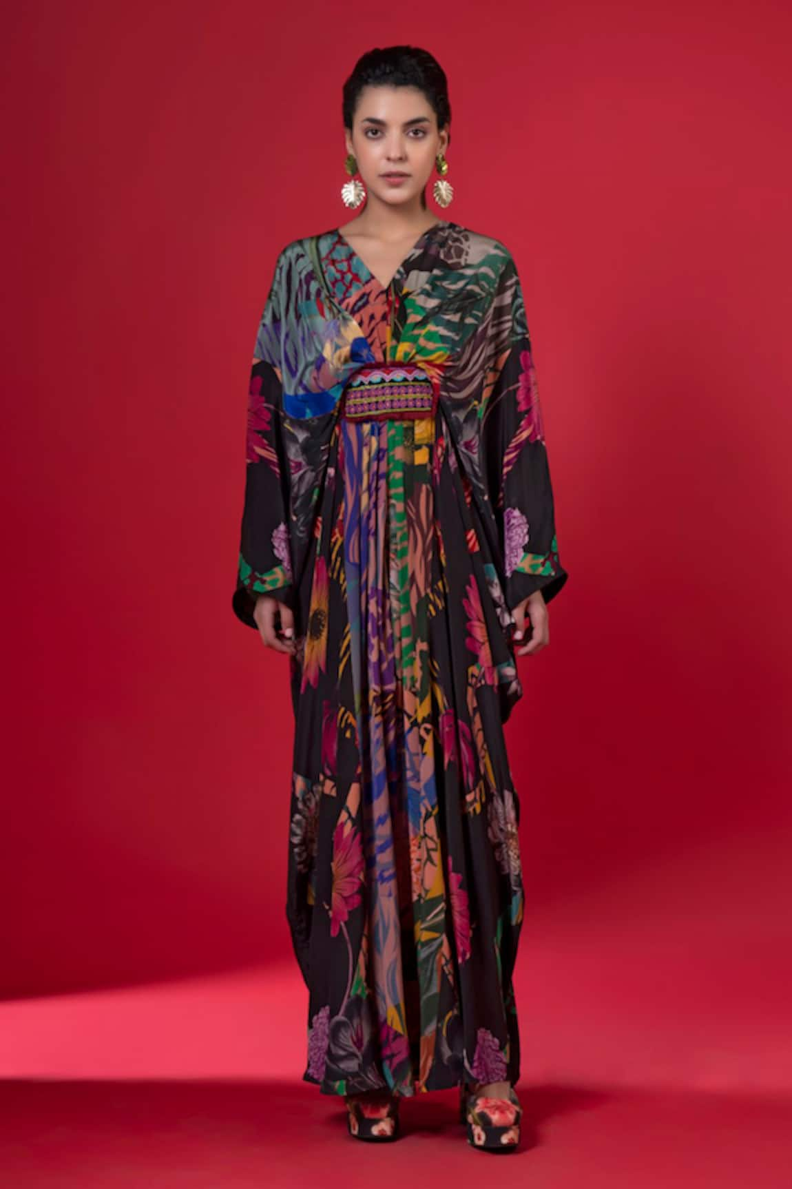 Siddhartha Bansal Animal Floral Print Kaftan