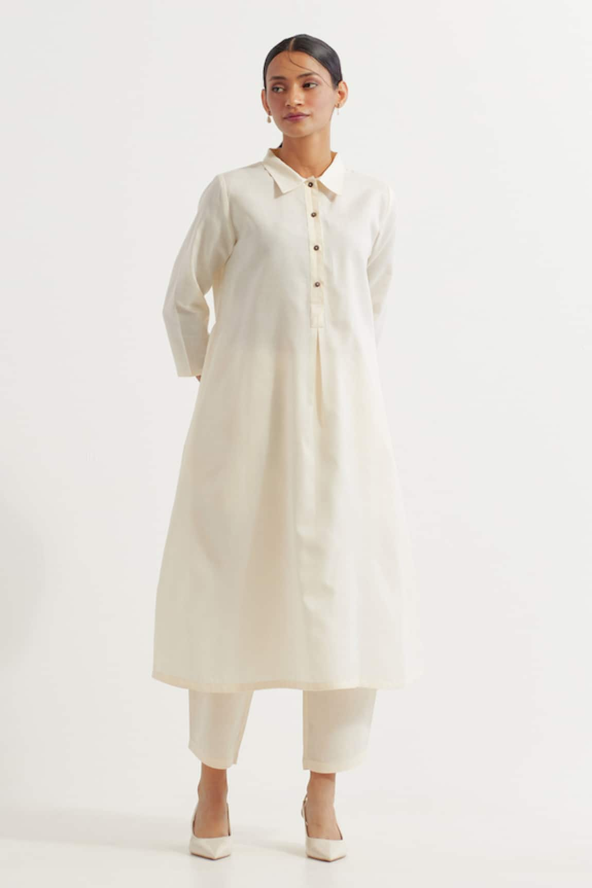 TIC Victoria A-Line Plain Kurta With Pant