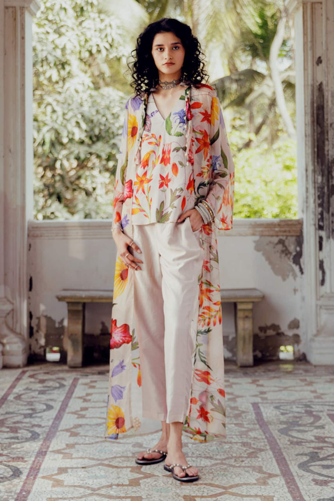 17:17 by Simmi Saboo Ella Trible Floral Printed Jacket & Pant Set