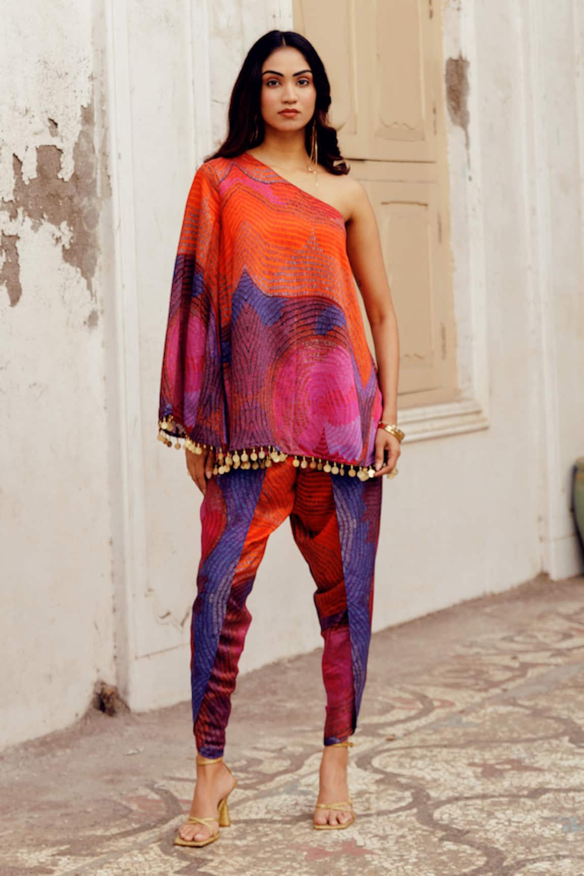 17:17 by Simmi Saboo Roohi Illusion Print Top With Tulip Pant