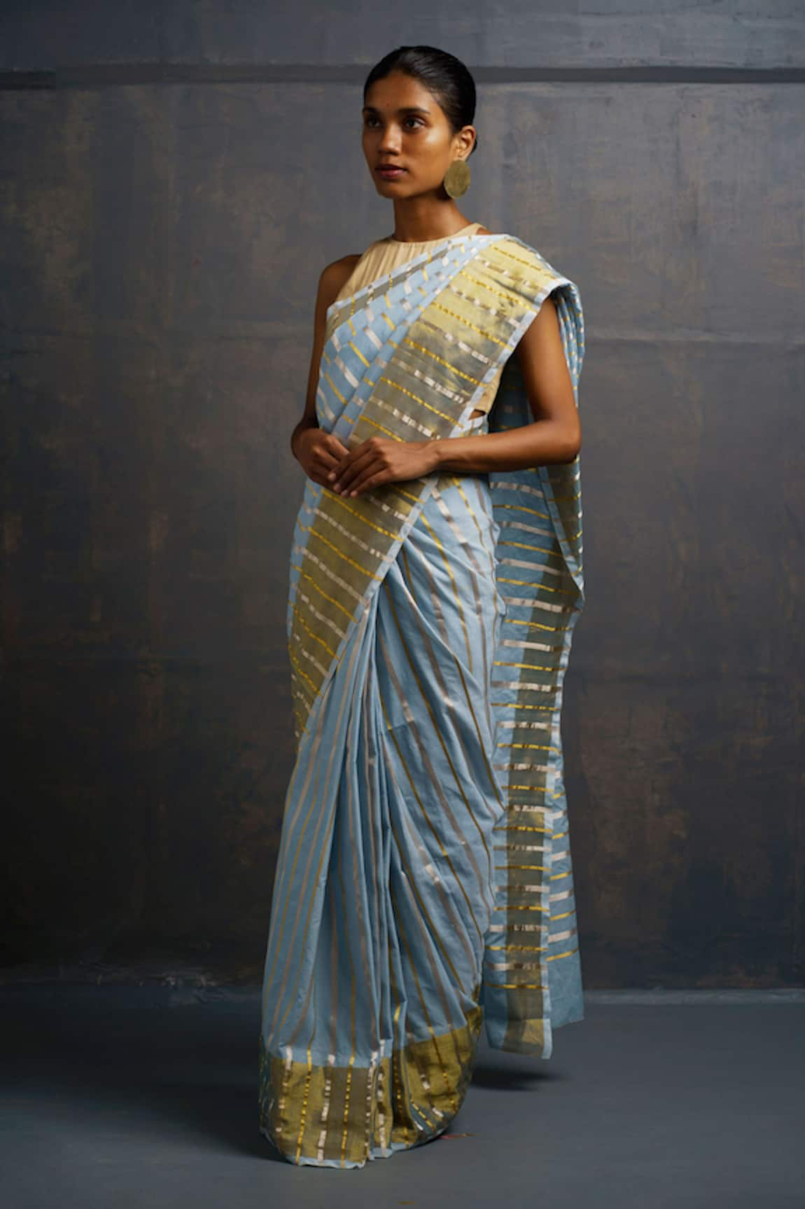 Rouka by Sreejith Jeevan Handwoven Saree With Unstitched Blouse Piece