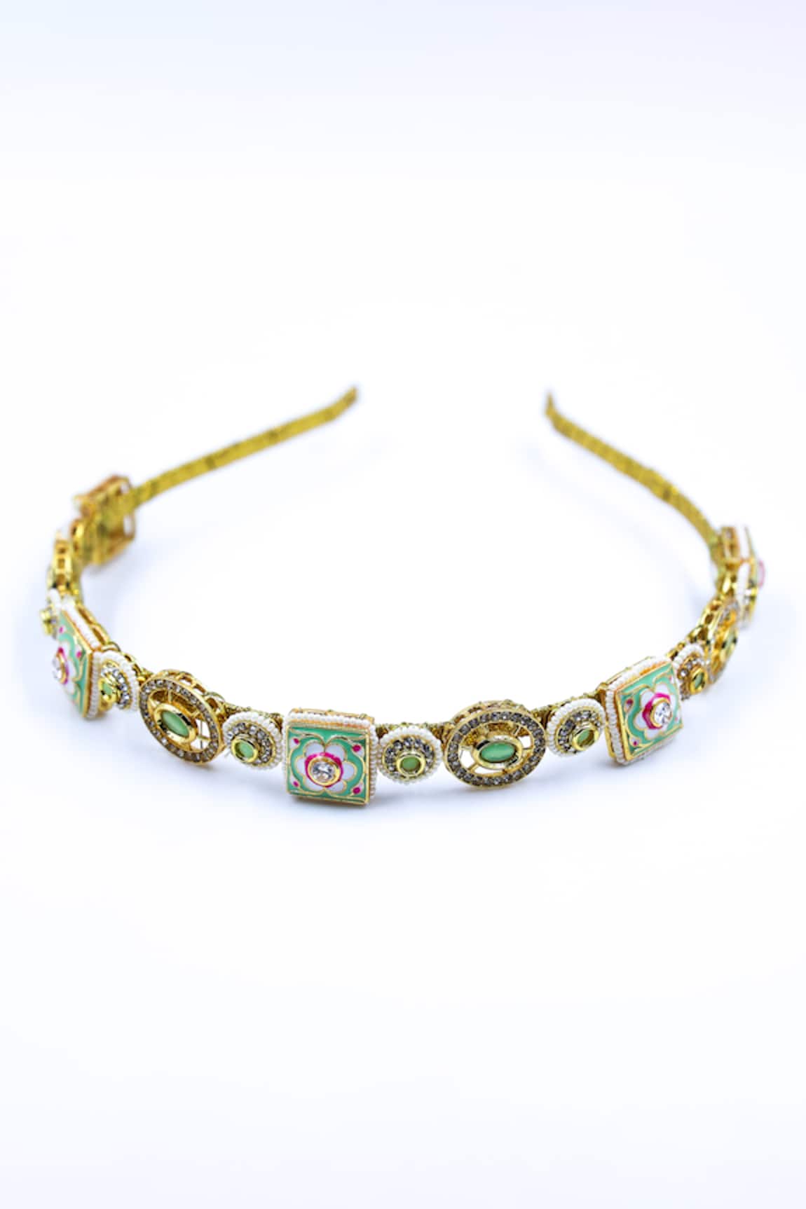Foot Fuel Carved Floral Bloom Embellished Hairband 
