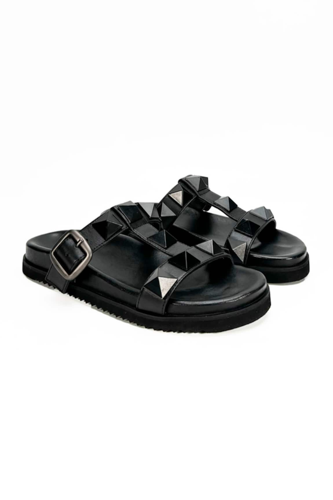 Heel Your Sole Stud Emebllished Sliders