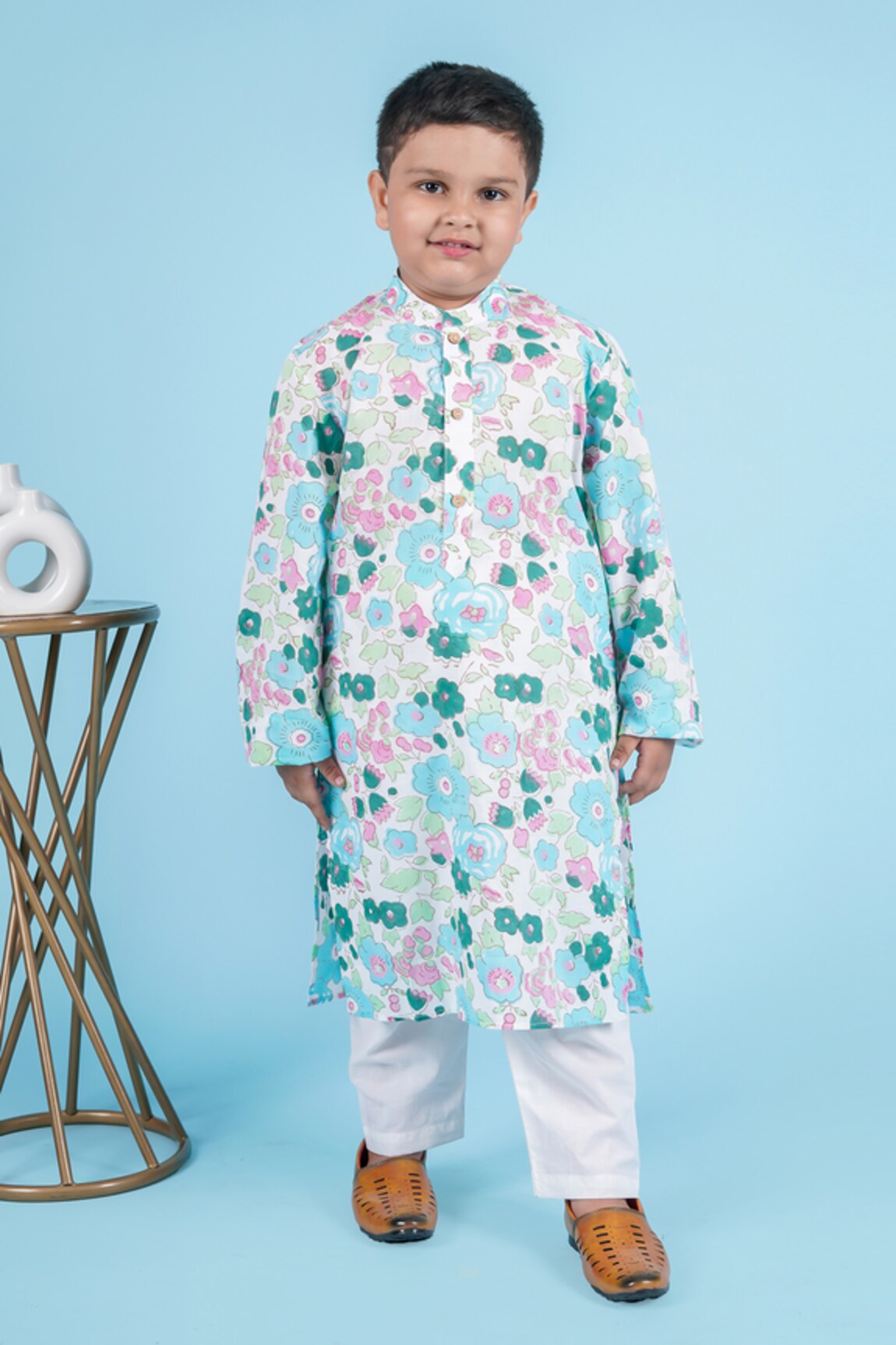 Kalp Liam Blossom Print Kurta With Pant