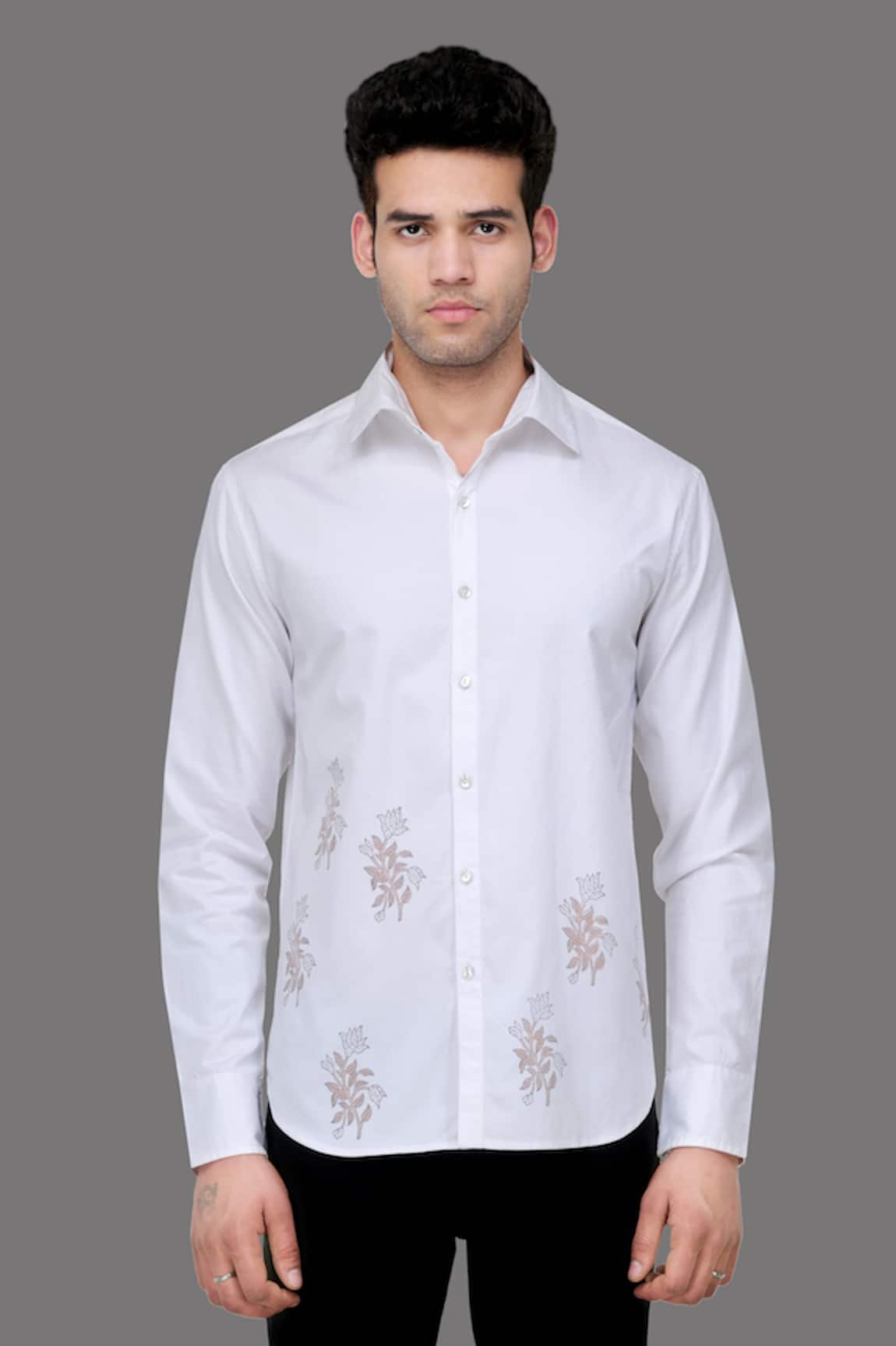 A!A By Abrar Ali Contrast Printed Shirt