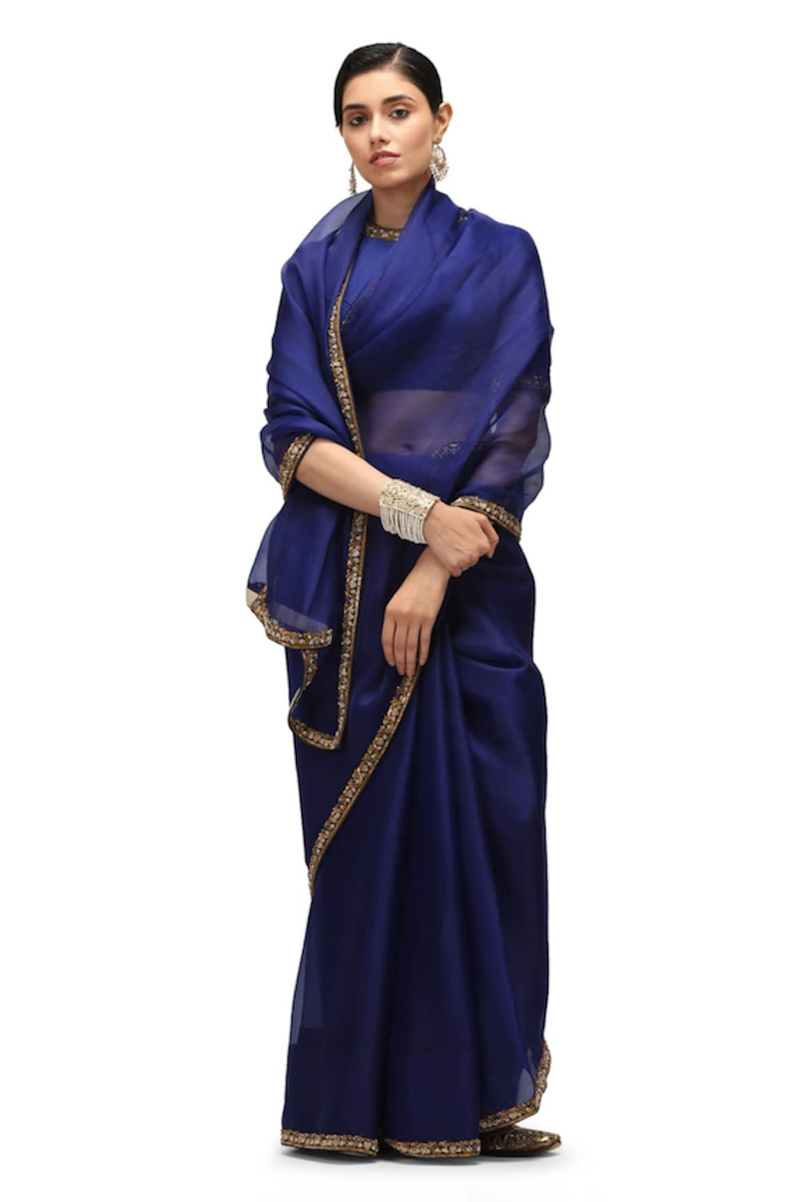 Mimamsaa Charulata Embroidered Saree With Blouse