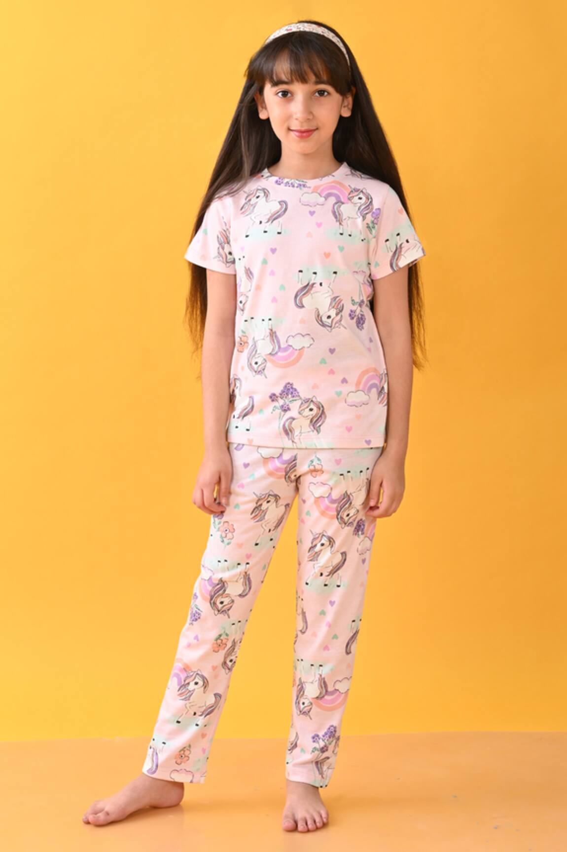 Anthrilo Unicorn Print T-Shirt With Pyjama