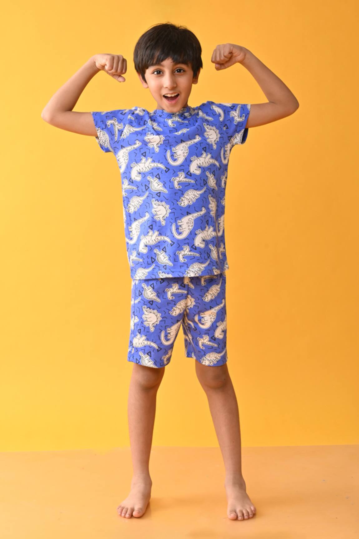 Anthrilo Dino Print T-Shirt With Shorts