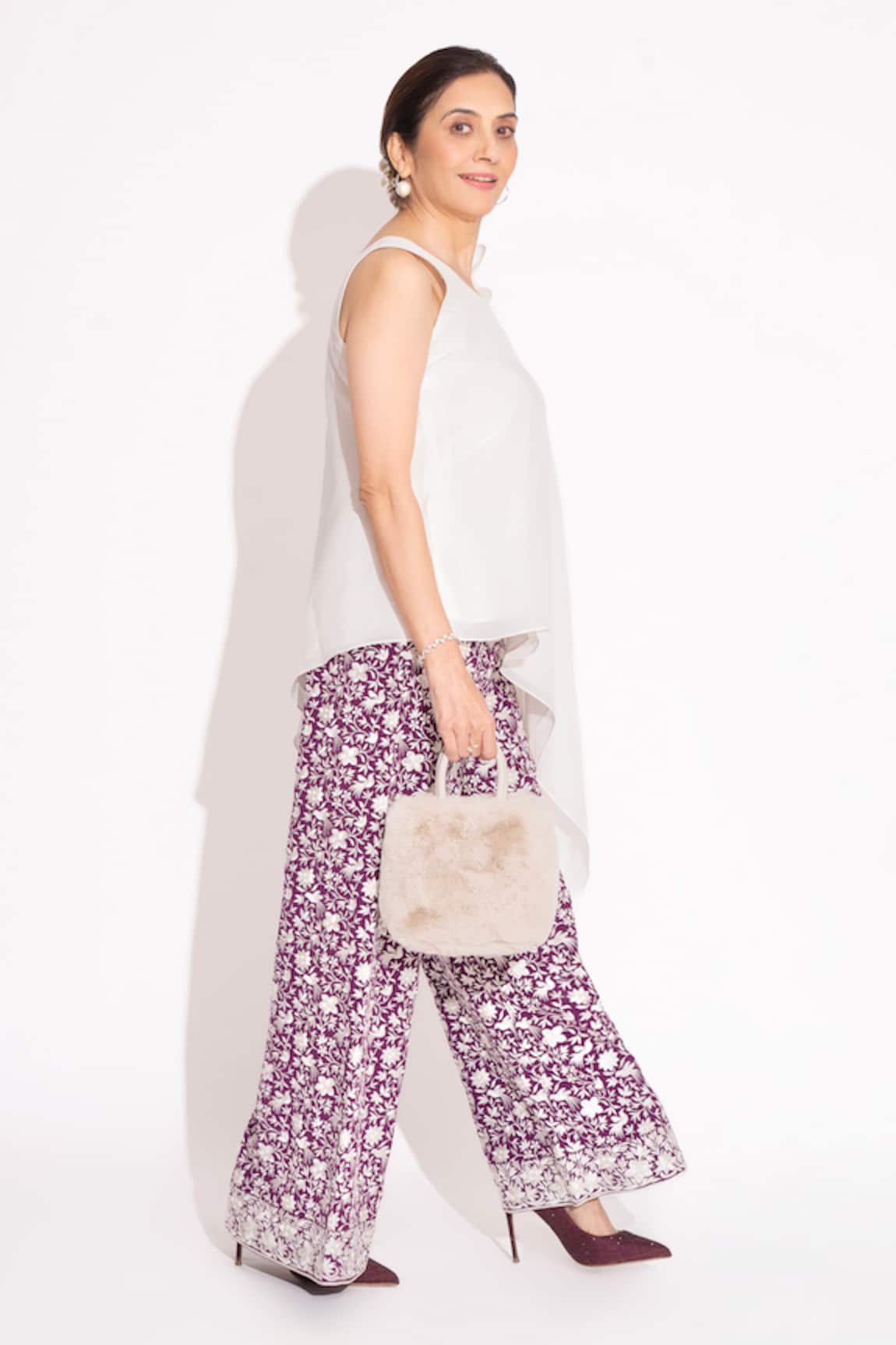 House Of Inari Parsi Bloom Embroidered Flared Pant