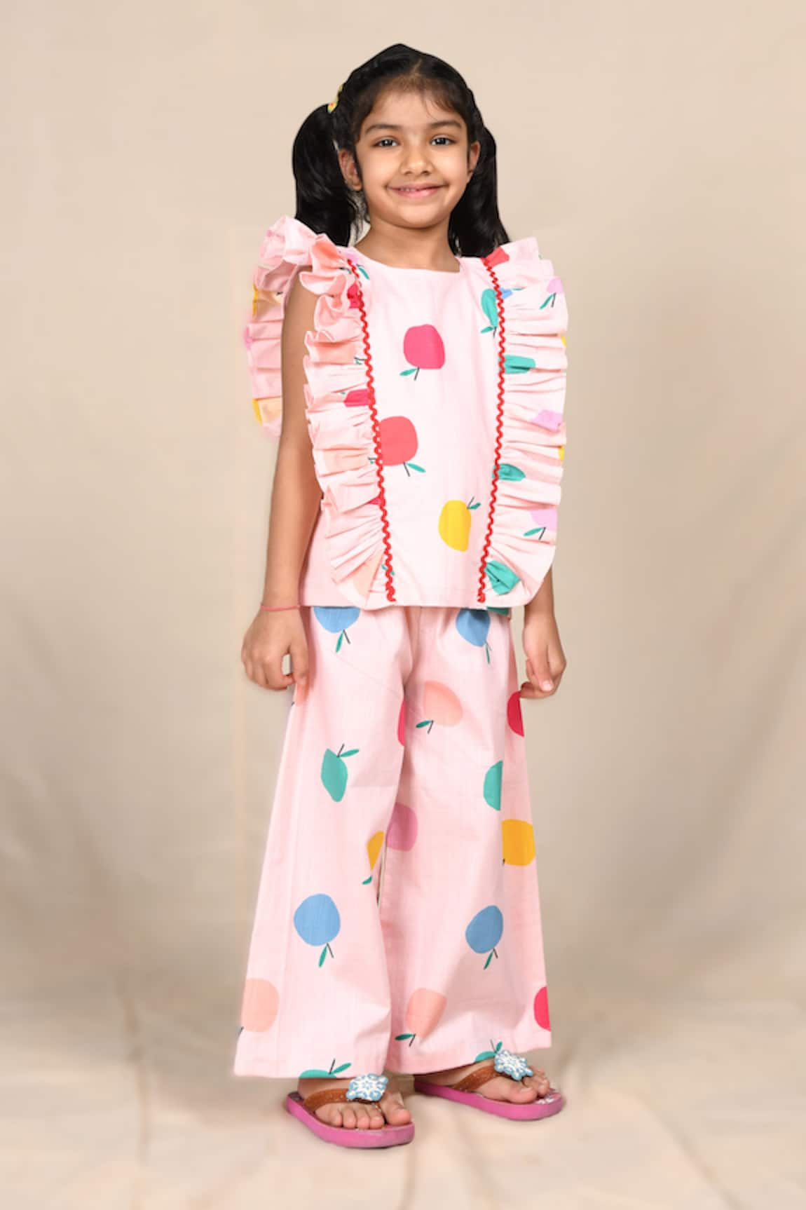 APRICOTKIDS Apples Print Top & Pant Set