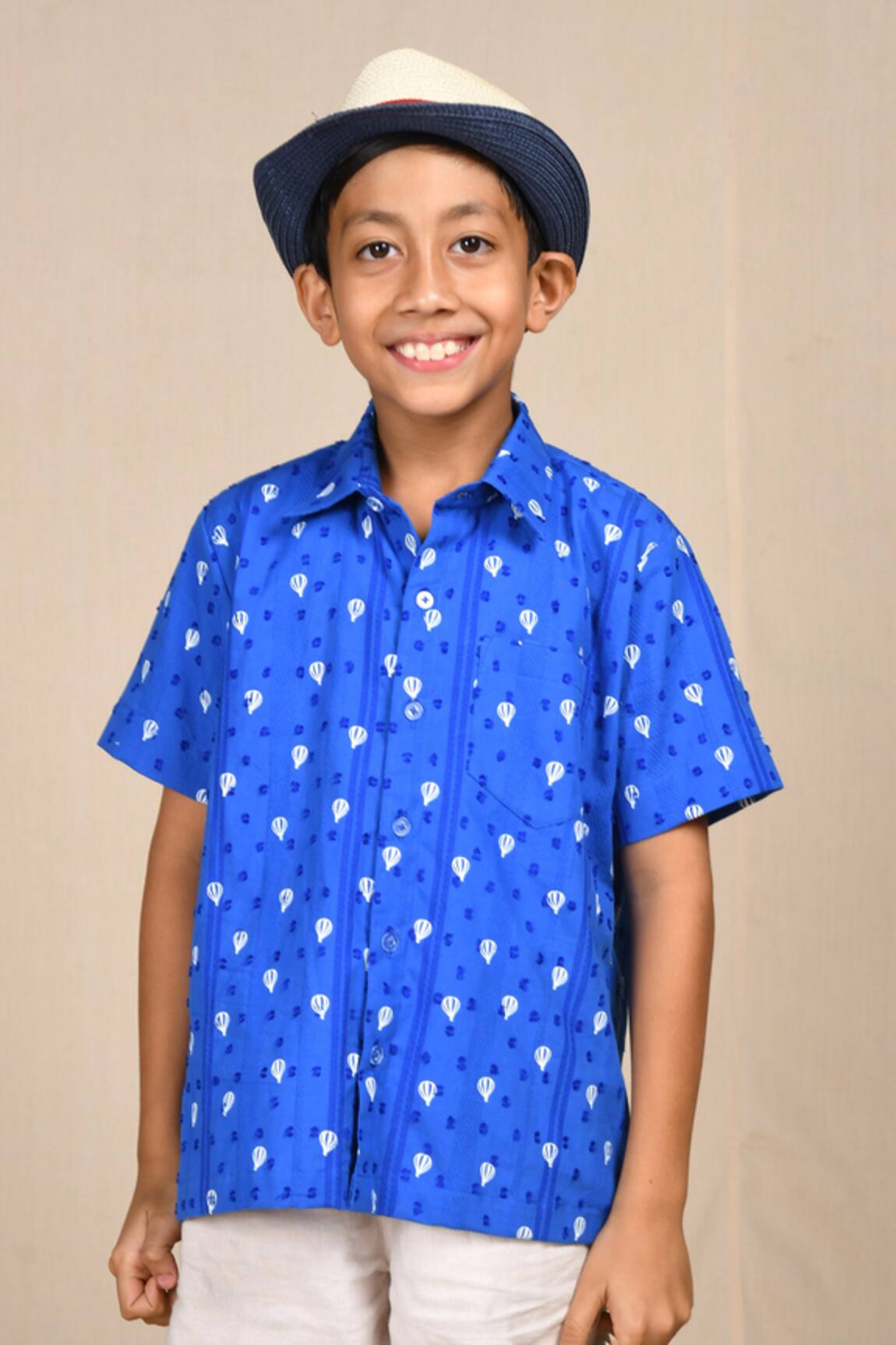 APRICOTKIDS Fly High Print Cotton Shirt